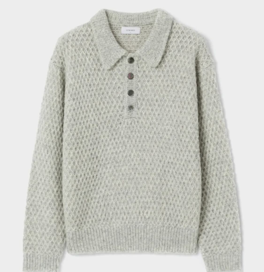 (새상품) 르마드 아란울 pk니트 그레이 3사이즈 상품이미지3