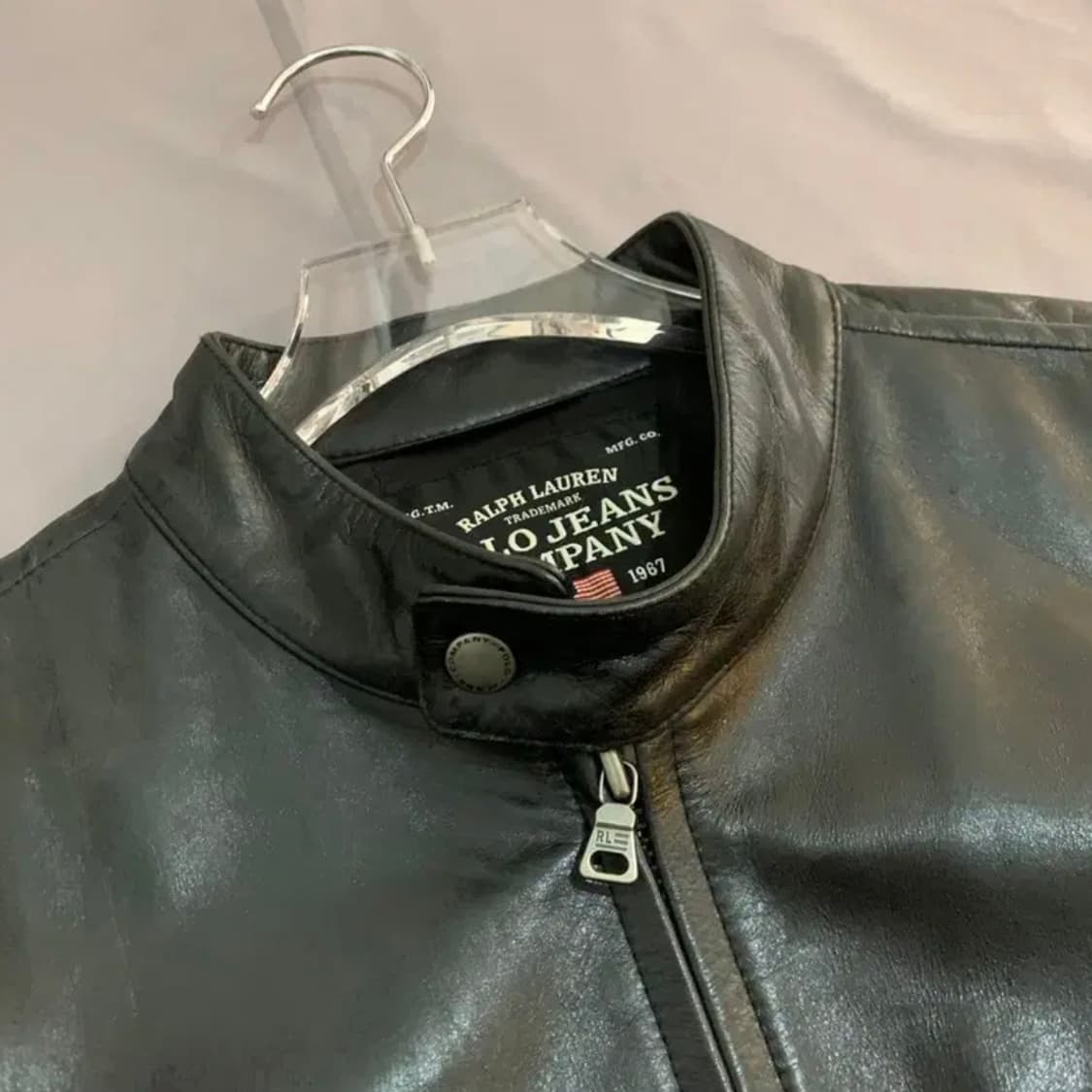L 폴로랄프로렌 송아지 가죽 레더 싱글 라이더 자켓 상품이미지5