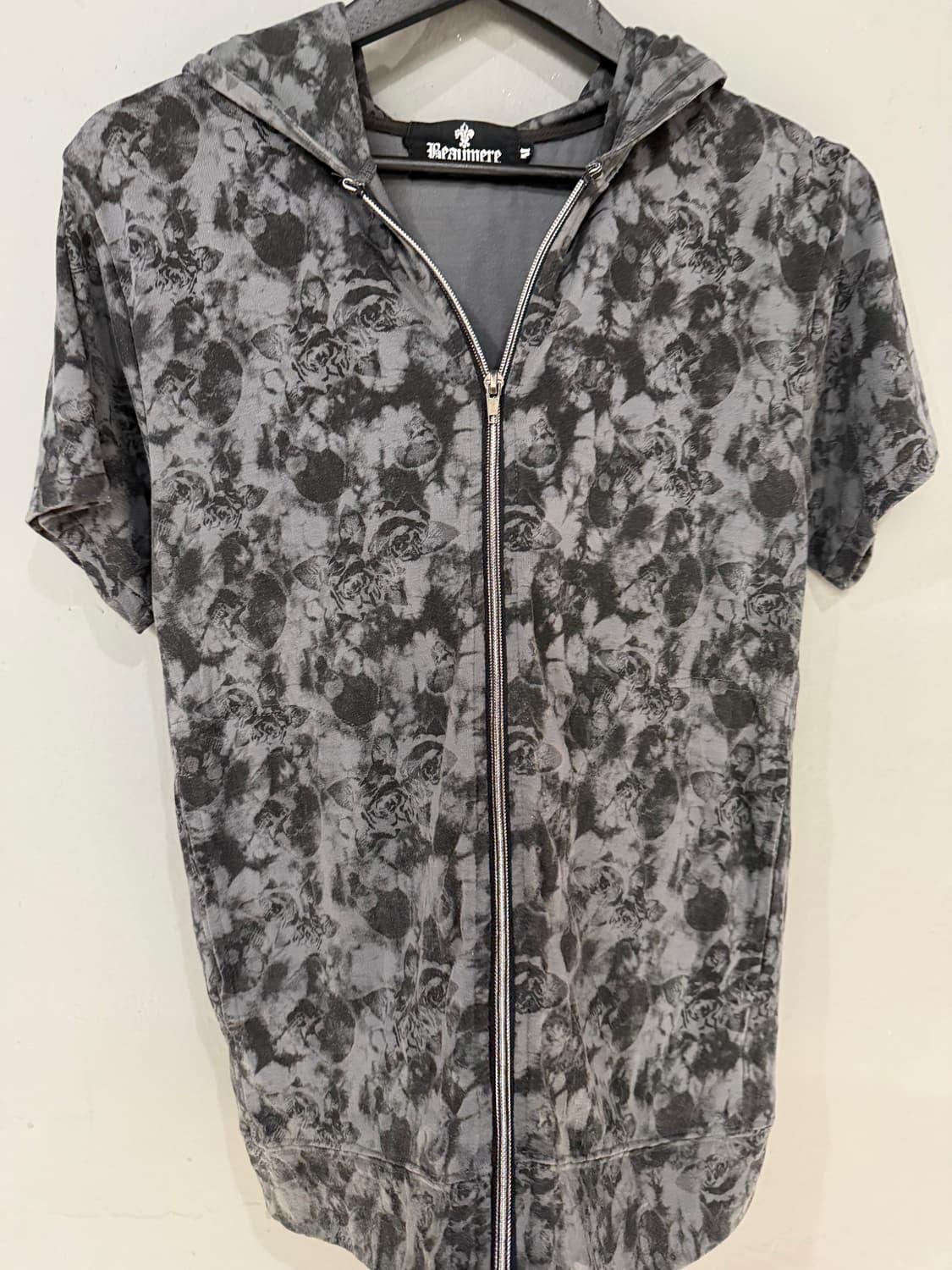 skull & rose printing hood zip-up 상품이미지7