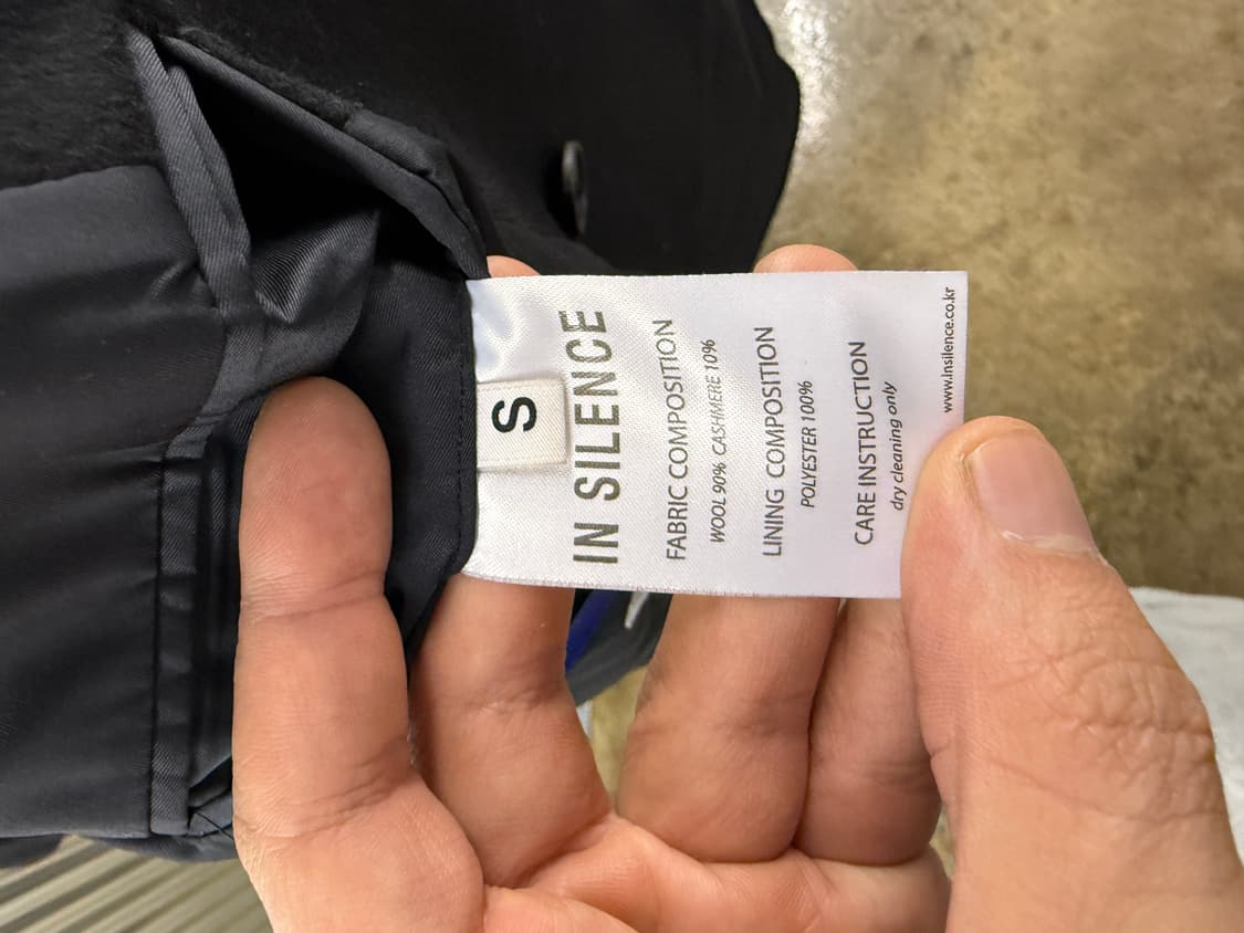 인사일런스 분트 캐시블랙 캐시미어 코트 S 상품이미지5