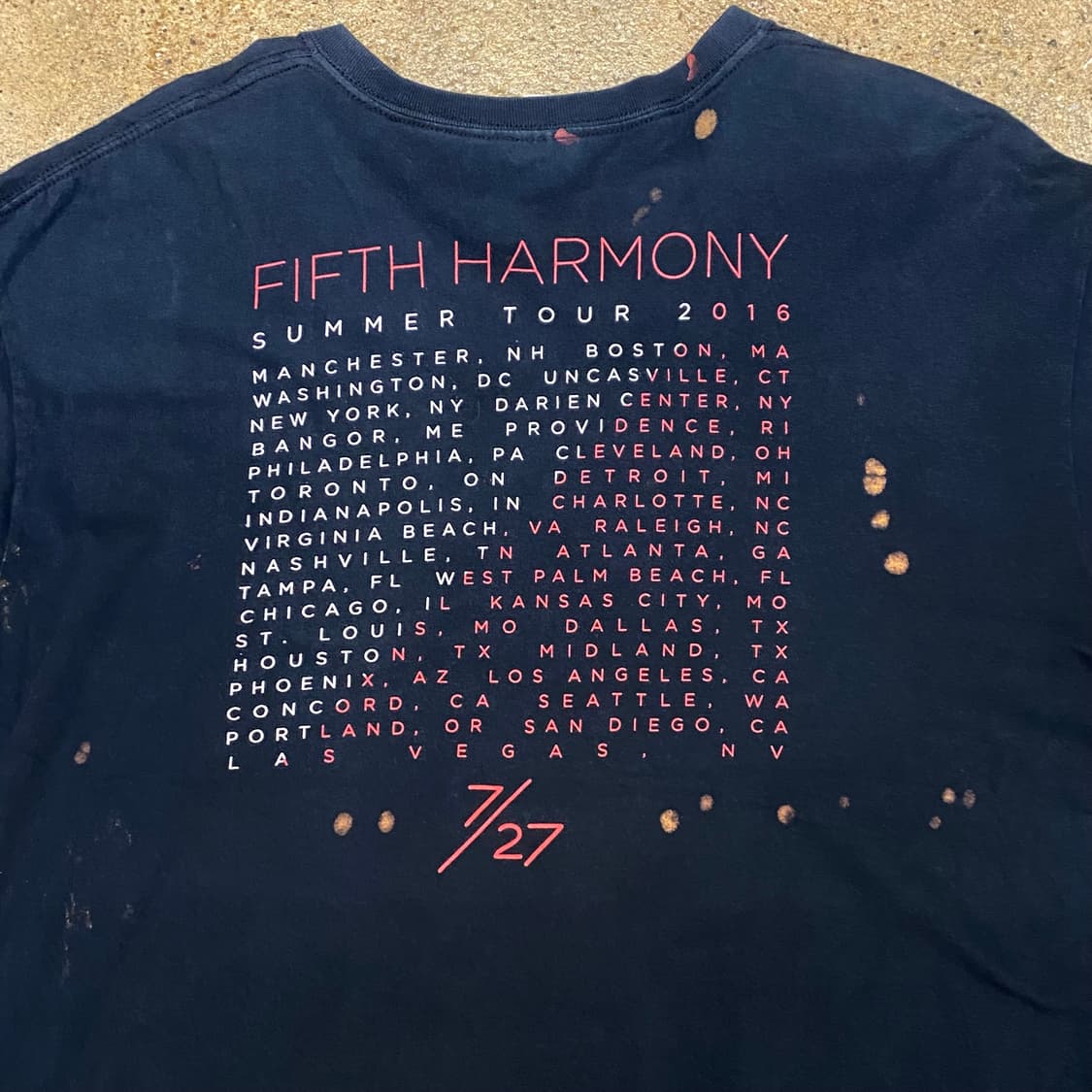 미국 빈티지 피프티 하모니 FIFTY HARMONY 락티셔츠 반팔티 상품이미지7