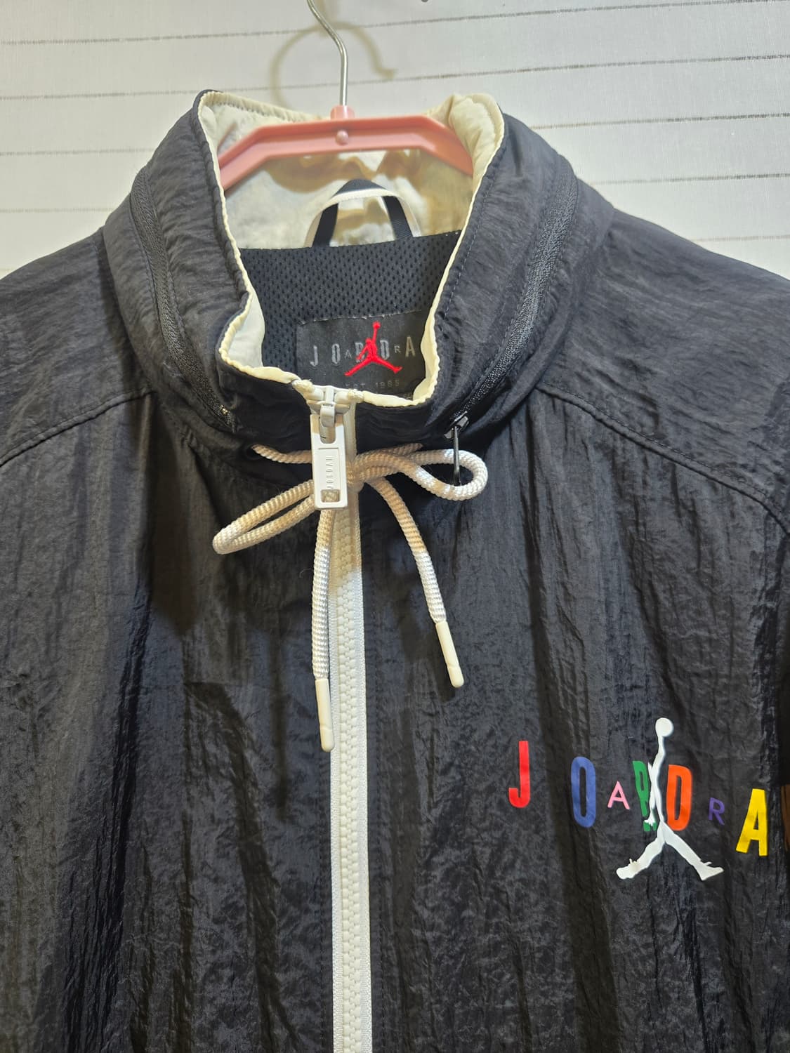 조던 블랙/화이트 바람막이 자켓 상품이미지2