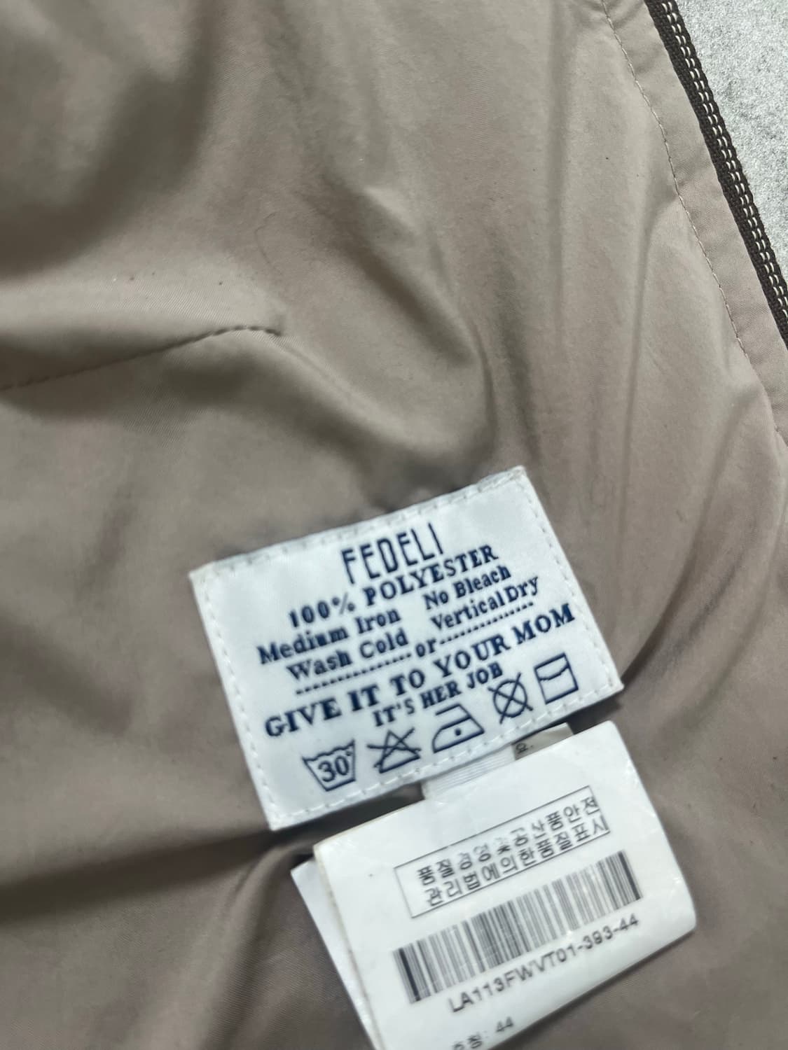 페델리 패딩조끼 브라운 44 상품이미지5