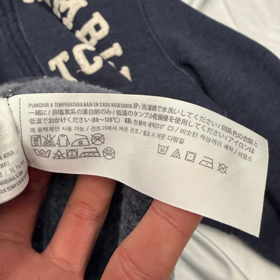 아베크롬비 y2k 네이비 차콜 후드집업 S 상품이미지9