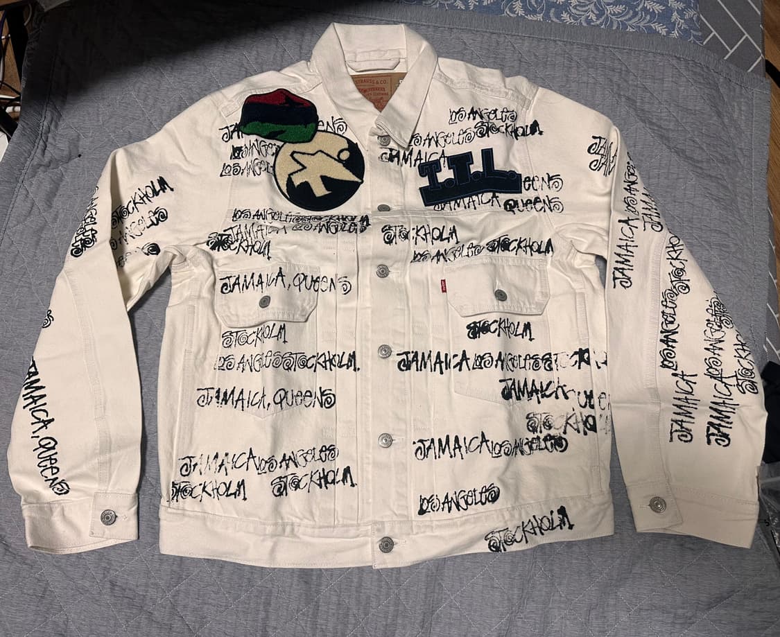 스투시 데님티어스 리바이스 데님 자켓 화이트 상품이미지1