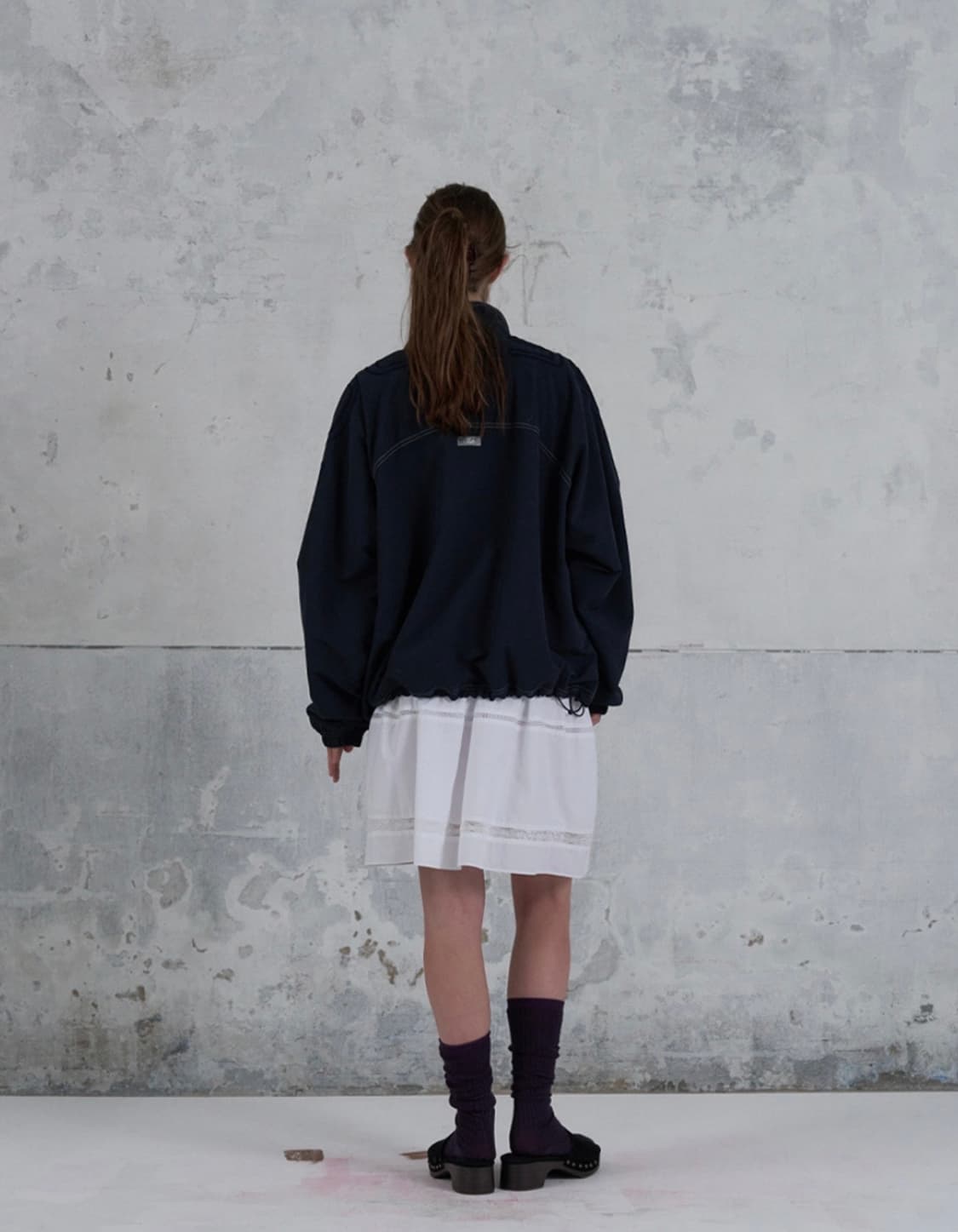 (새상품) foeto 포에토 나일론 점퍼 네이비 상품이미지6