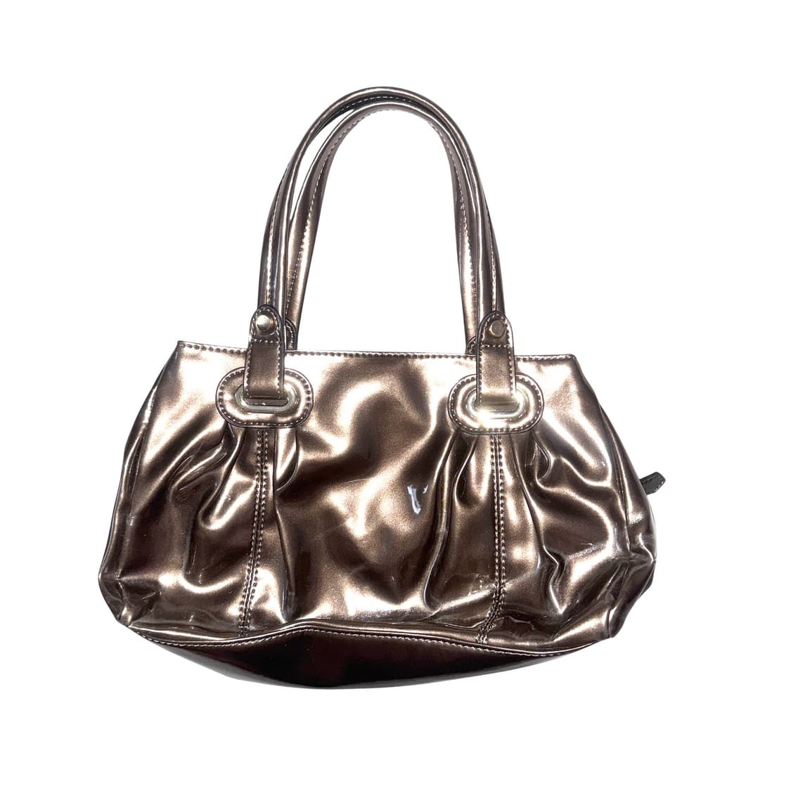 Brown glossy handbag 상품이미지1