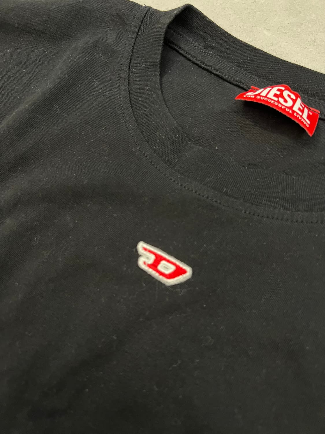 디젤 로고 롱슬리브 블랙 xl 상품이미지2