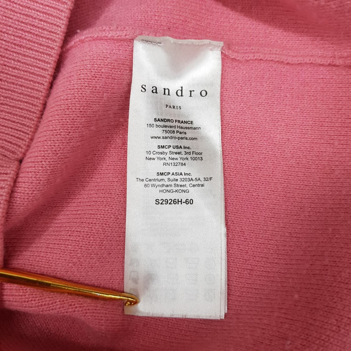 산드로 SANDRO 브이넥 로고 니트 1사이즈 상품이미지7