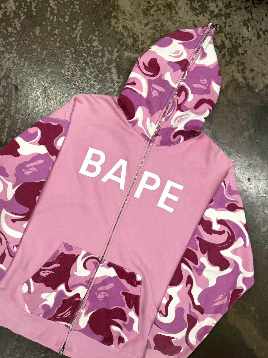 베이프 핑크카모 후드집업 XS (m) 상품이미지2