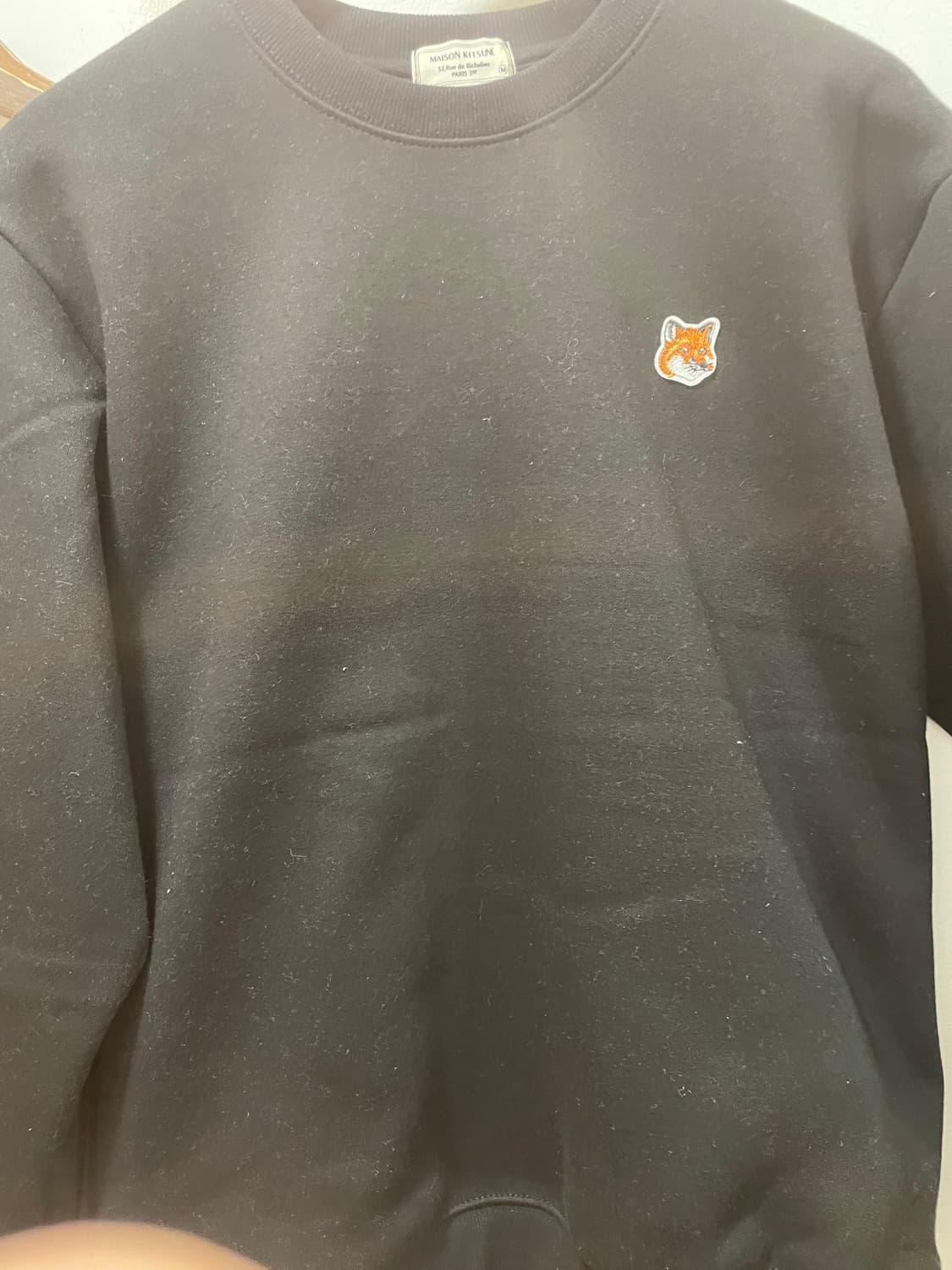 메종키츠네 블랙 맨투맨 M 상품이미지1