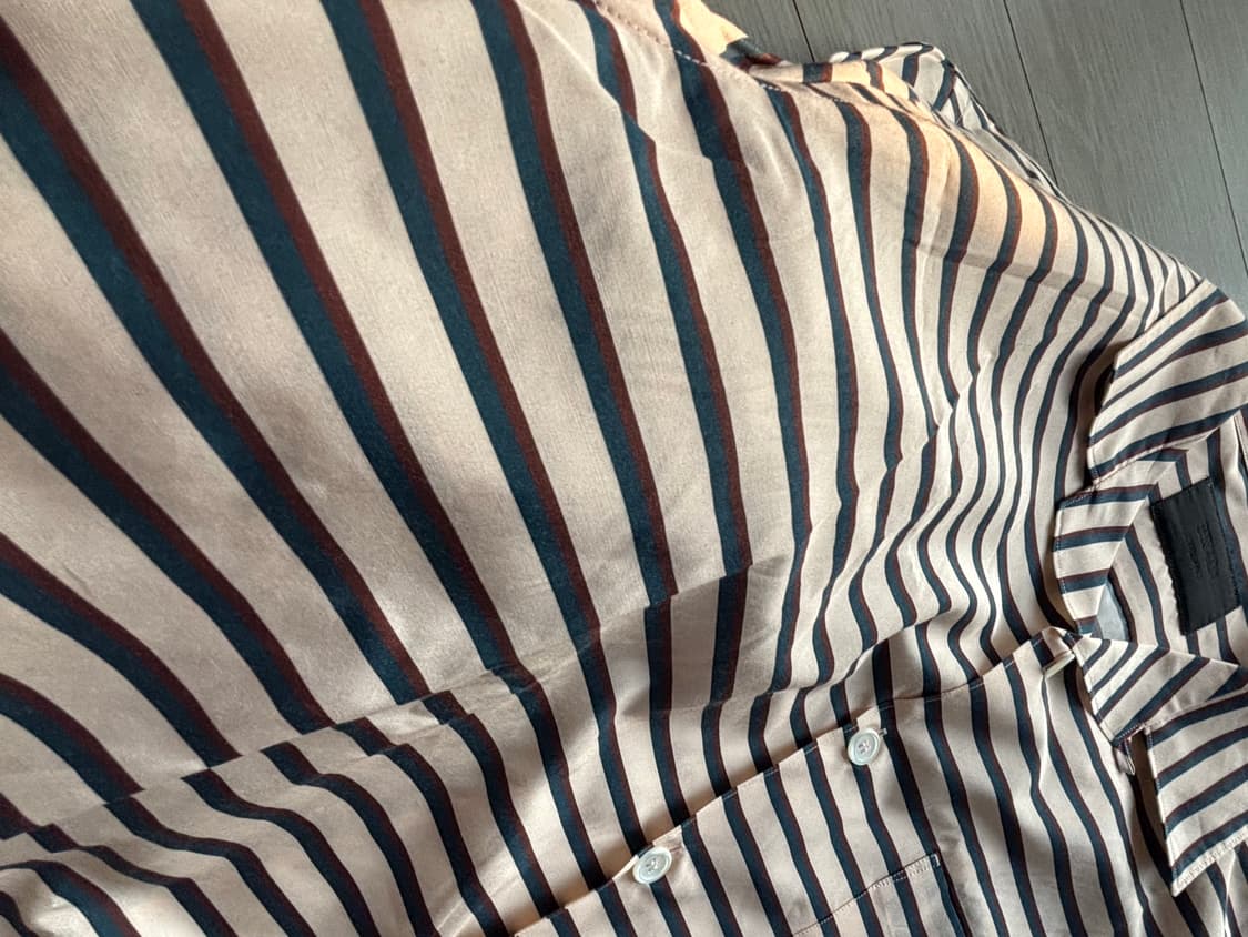 프라다 스트라이프 볼링 셔츠 (XL) 상품이미지9