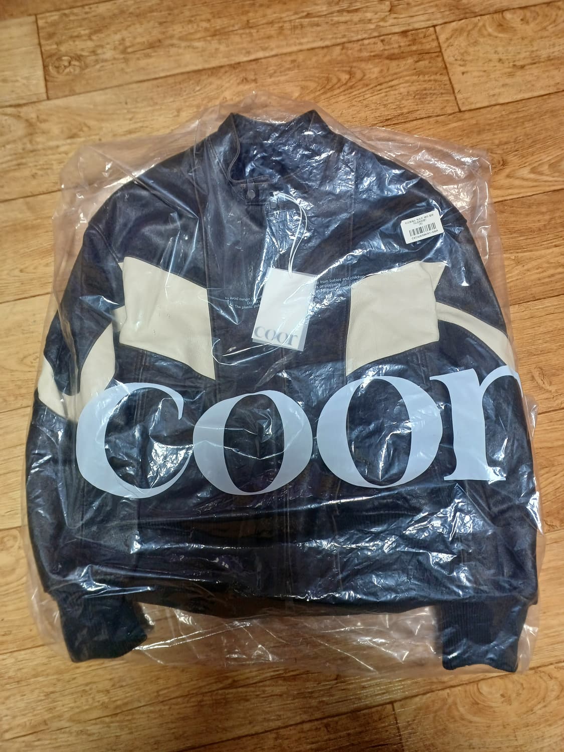 (새상품)(S)쿠어 디스트레스 믹스드 레더 점퍼 다크브라운 상품이미지2