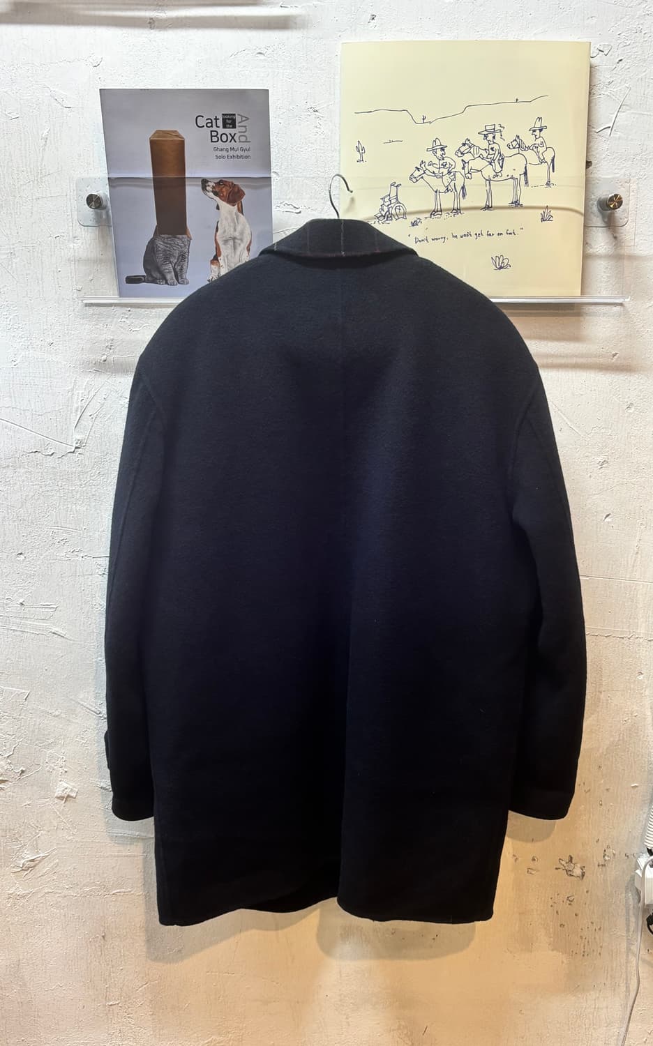 EZ 클래식 빈티지 울 하프 코트 상품이미지4