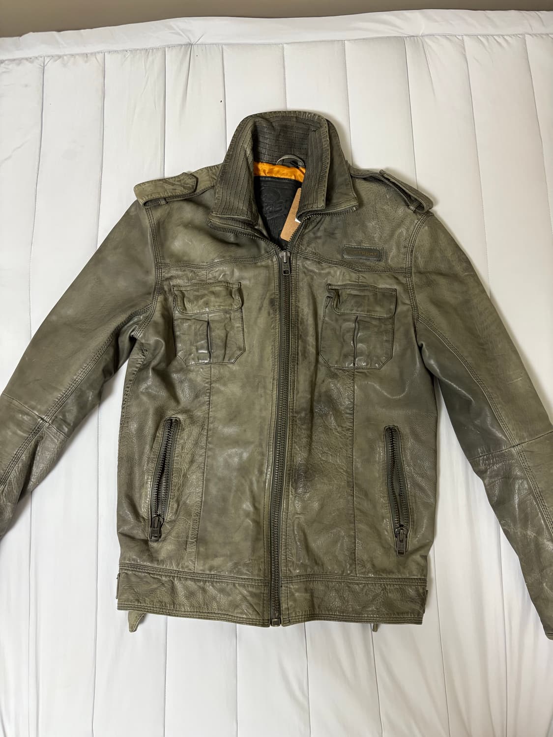 Superdry vintage cowhide leather jacket 상품이미지1
