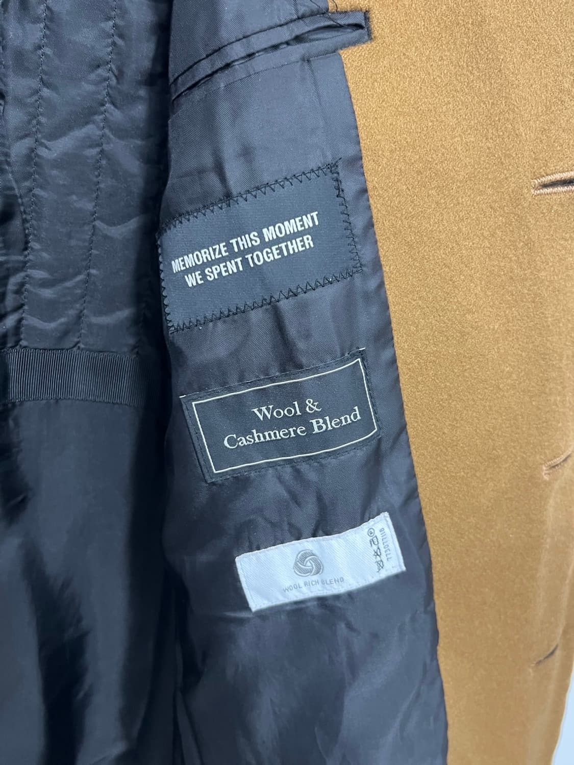 인사일런스 카멜 울 캐시미어 블렌드 남성 롱코트 상품이미지4