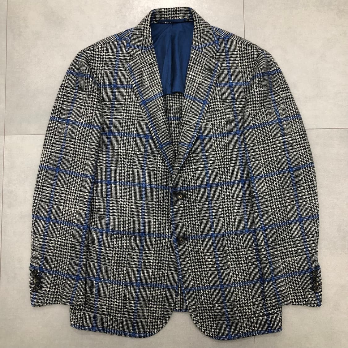 스틸레라티노 이태리 울 실크 글렌체크 트위드 자켓 50 상품이미지1
