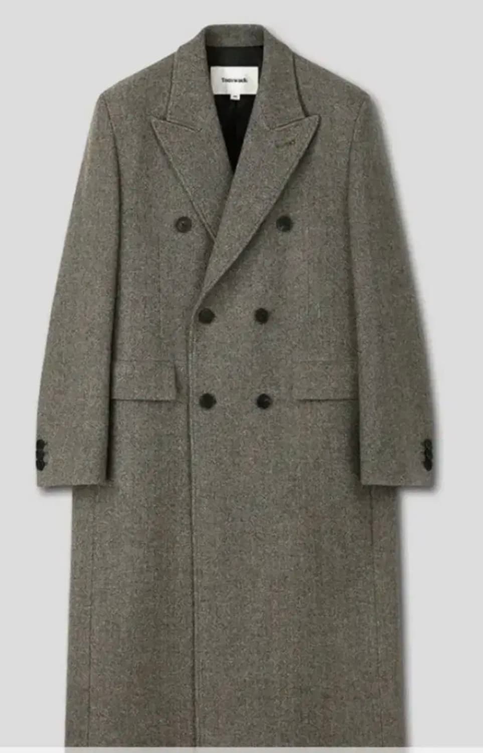 토니웩 24fw 헤링본 차콜베이지 코트 라지 상품이미지1