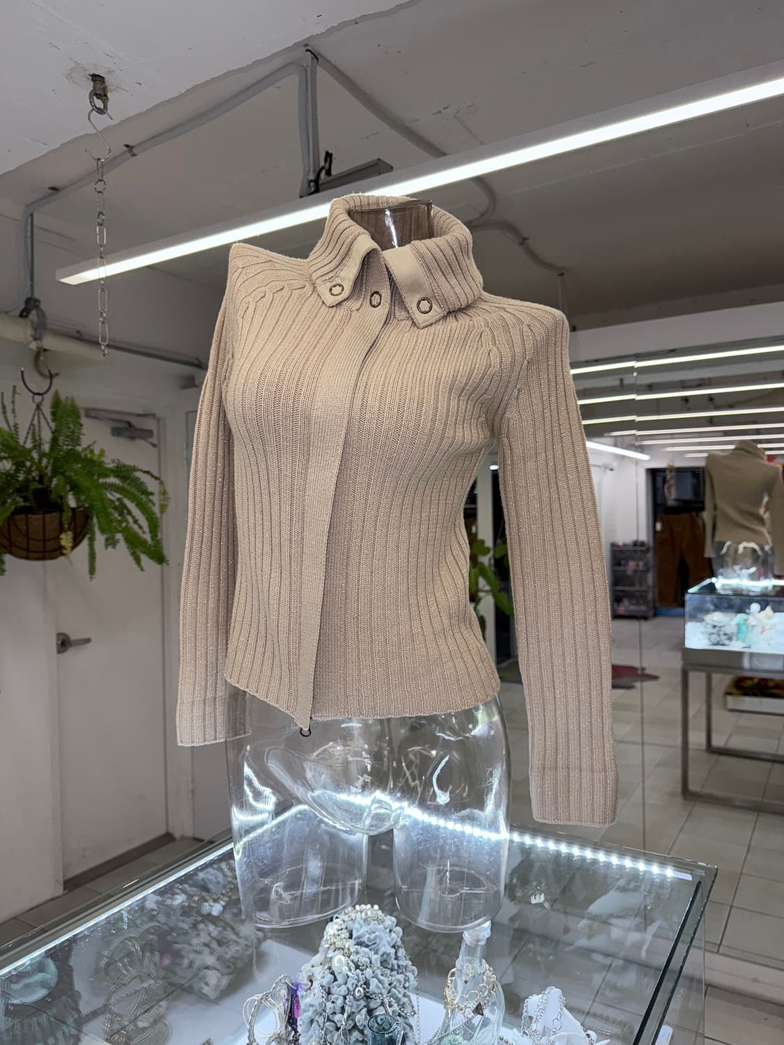 bold cuff glitter knit zip up 상품이미지1