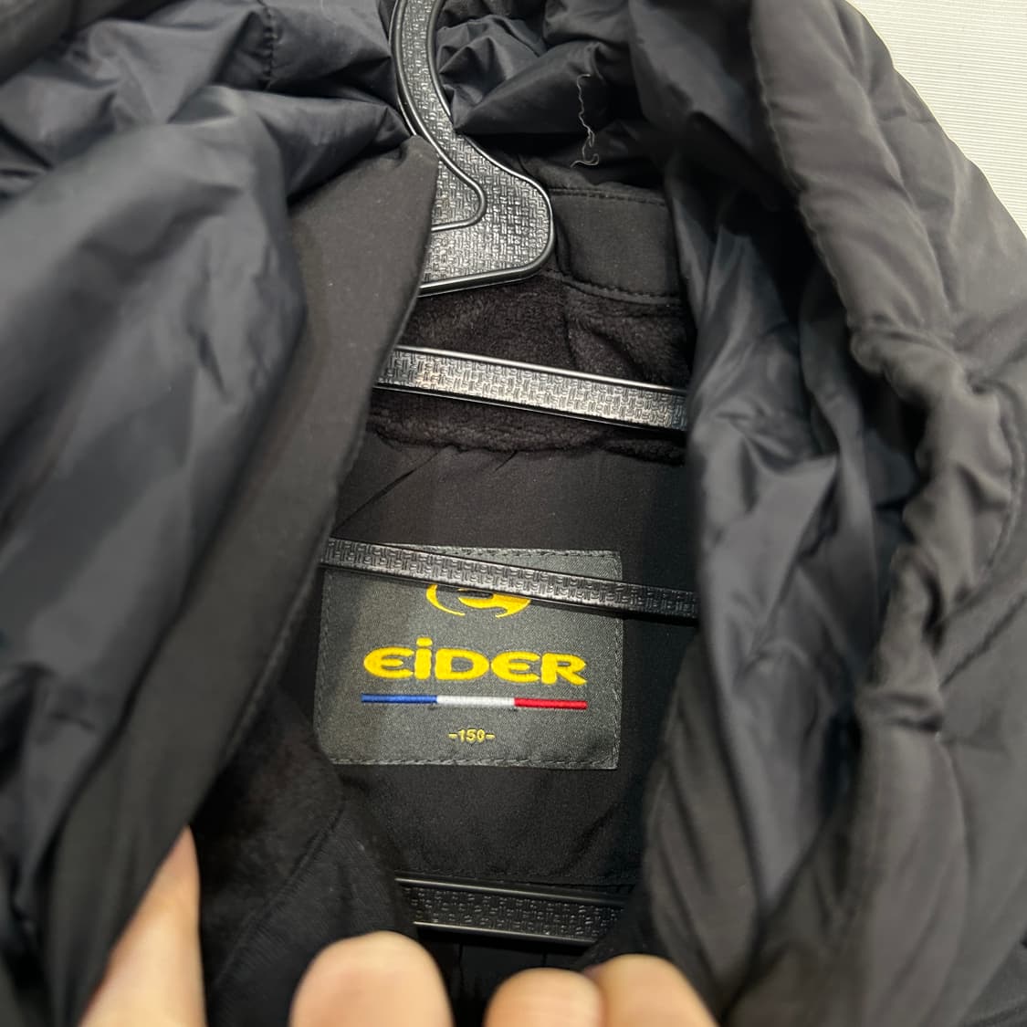 아이더 키즈 구스다운 롱패딩 150 블랙 빵빵함 상품이미지2