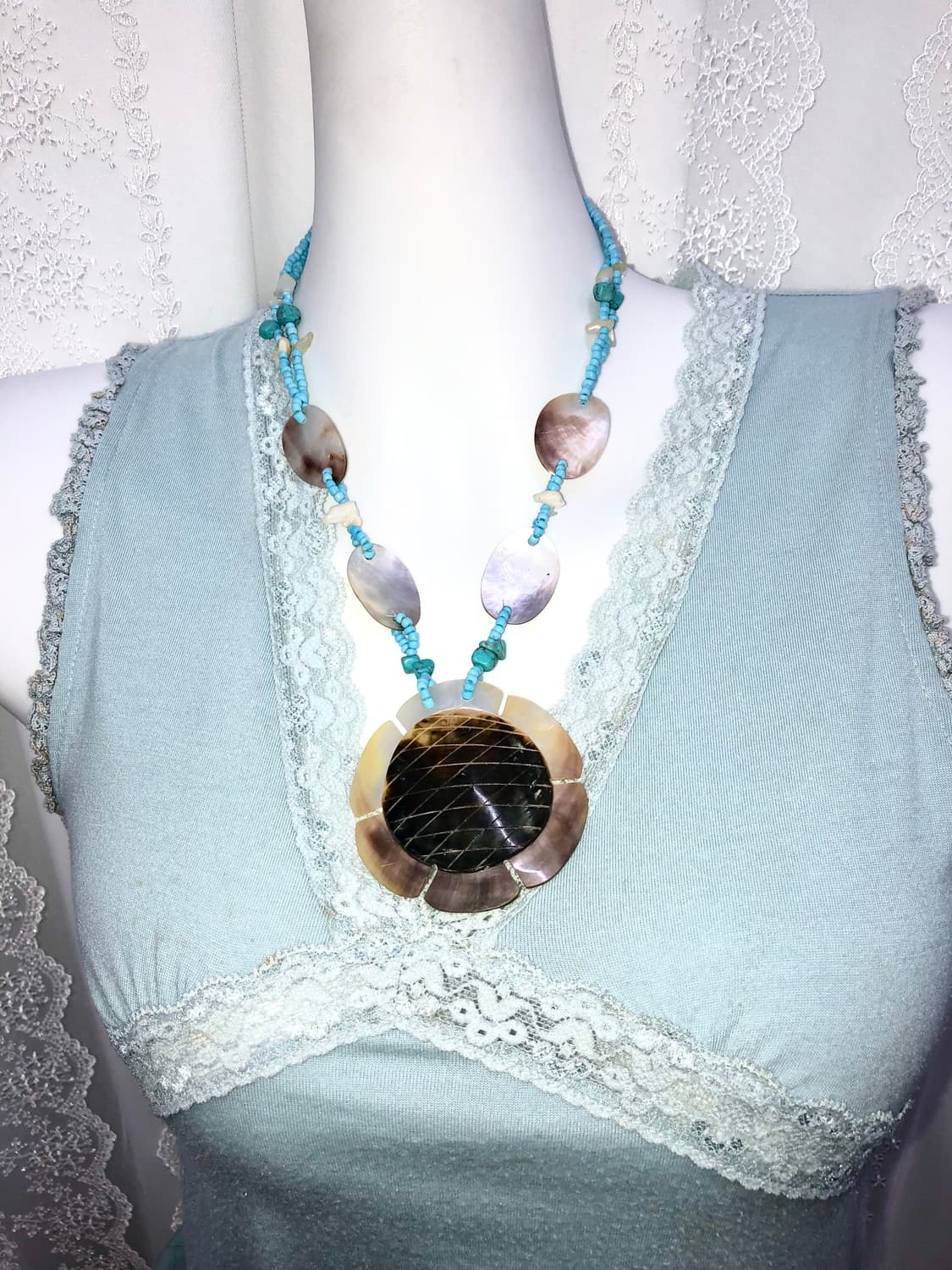 brown clam necklace 상품이미지1