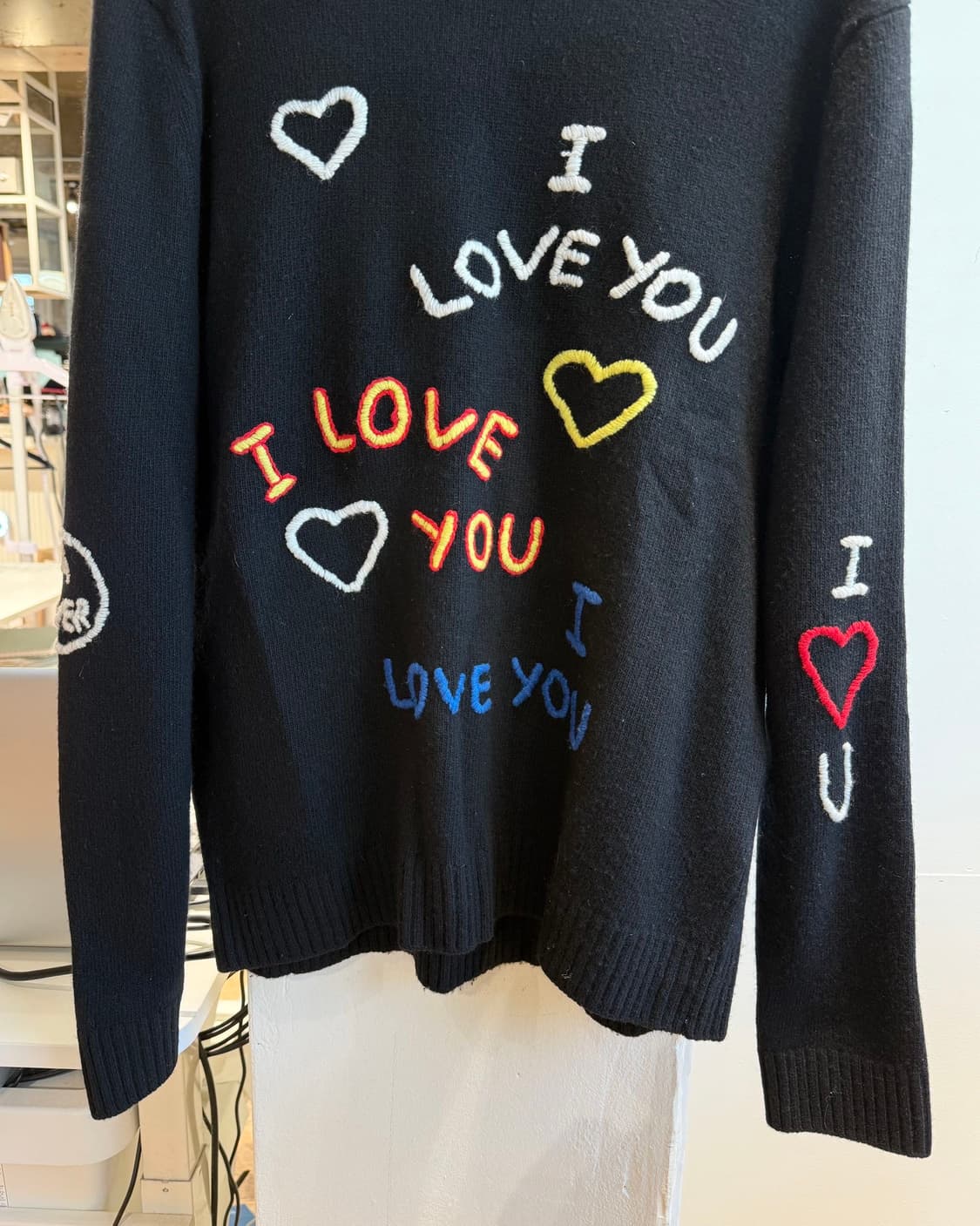 겐조 블랙 16FW i love you 캡슐 울 니트  상품이미지5