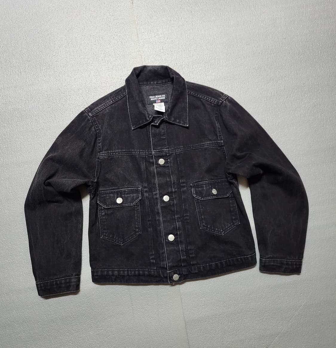빈티지 폴로진스 2세대  블랙 데님 트러커자켓 상품이미지3