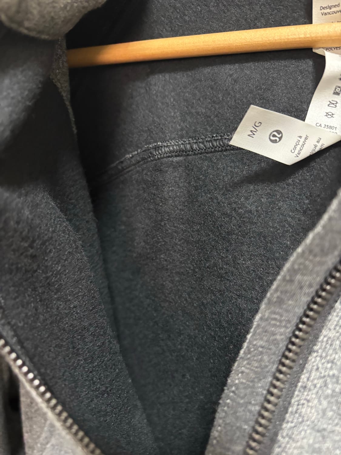 미착용)룰루레몬 스쿠바 오바사이즈드 하프집업 기모후드M~L/그레이 상품이미지5