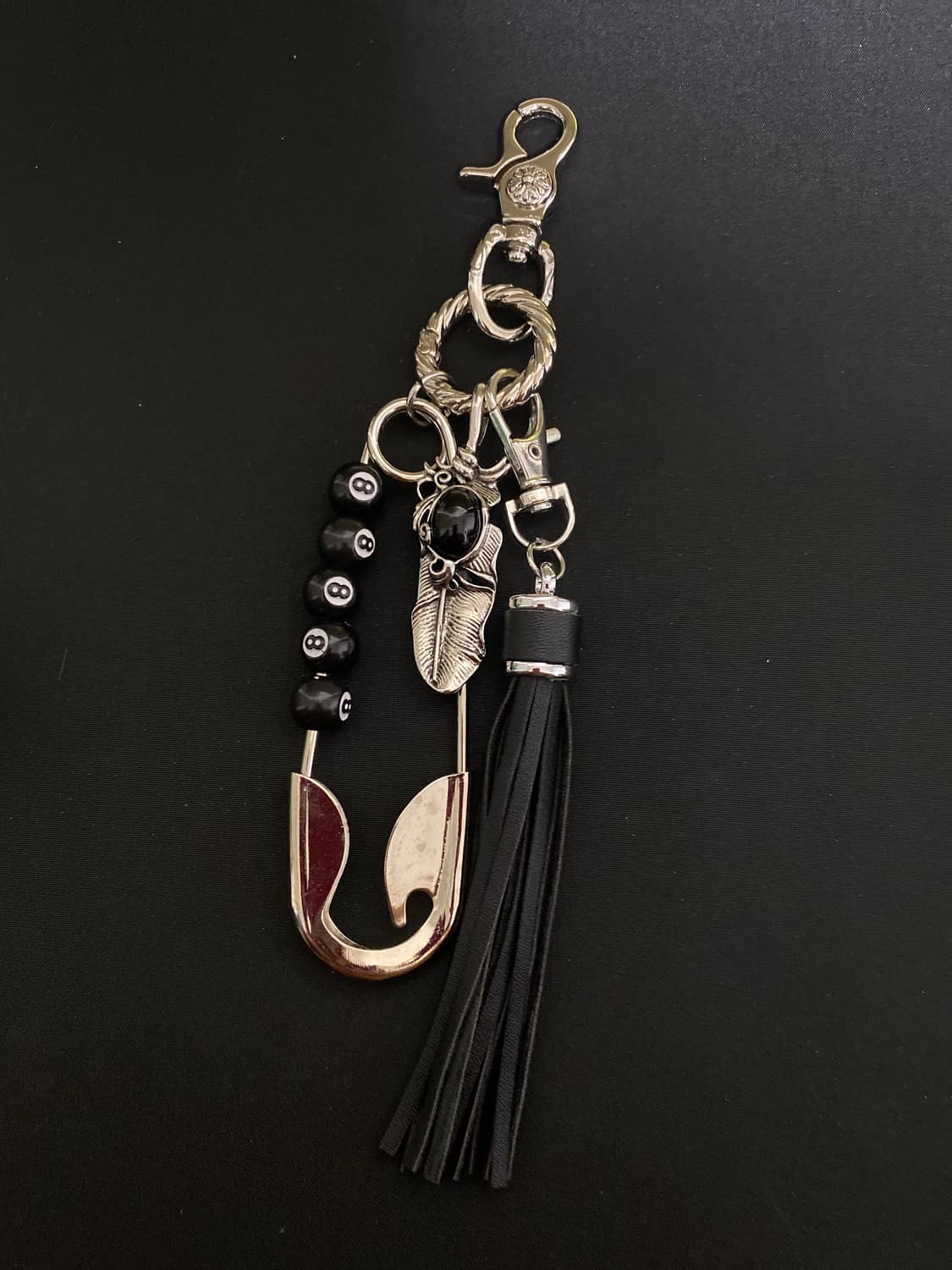 블랙 테슬 걋털 키링 상품이미지1