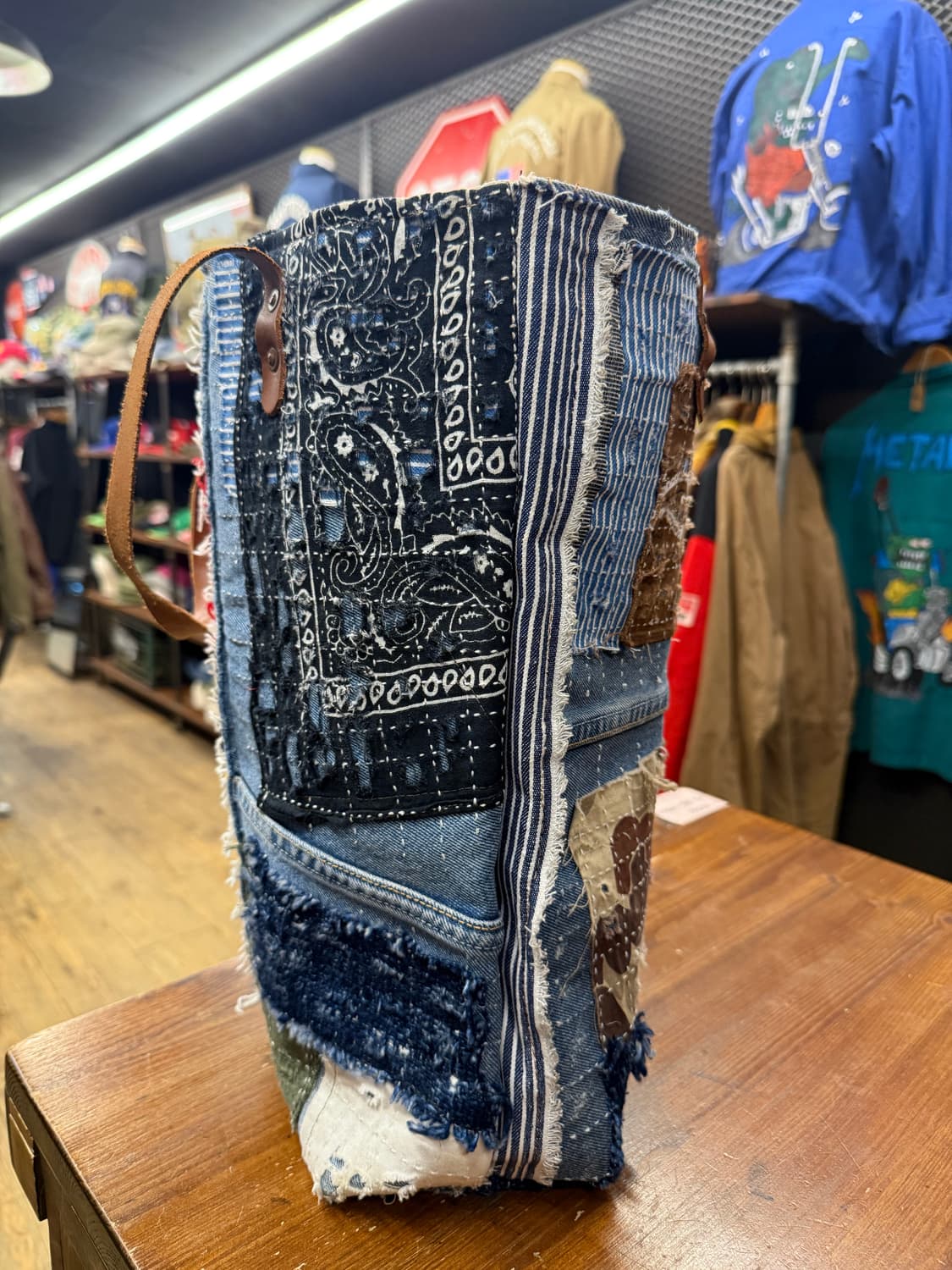 빈티지 데님 패치워크 토트백  상품이미지2