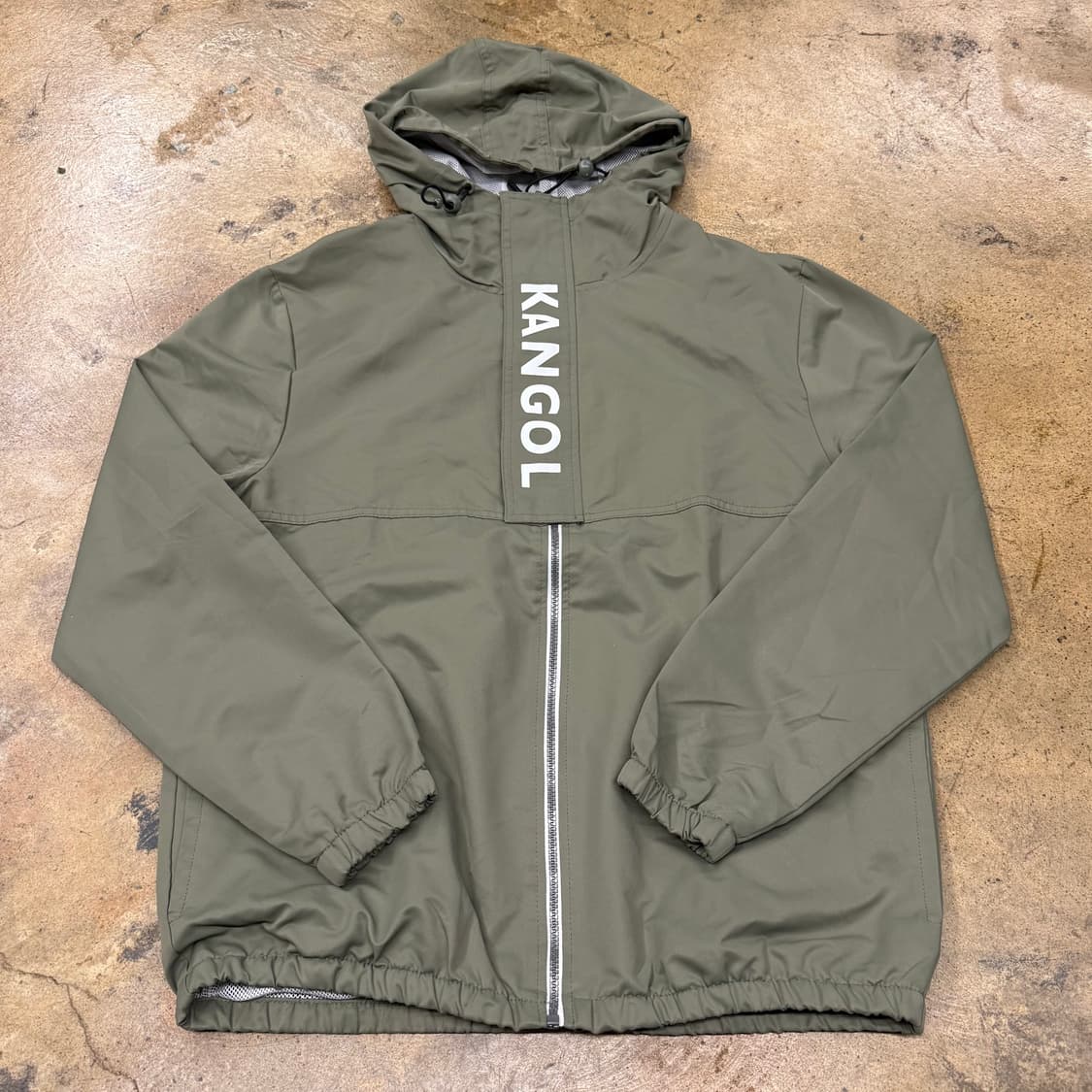 [정품/M] 캉골 후드 바람막이 카키색 b18 상품이미지2
