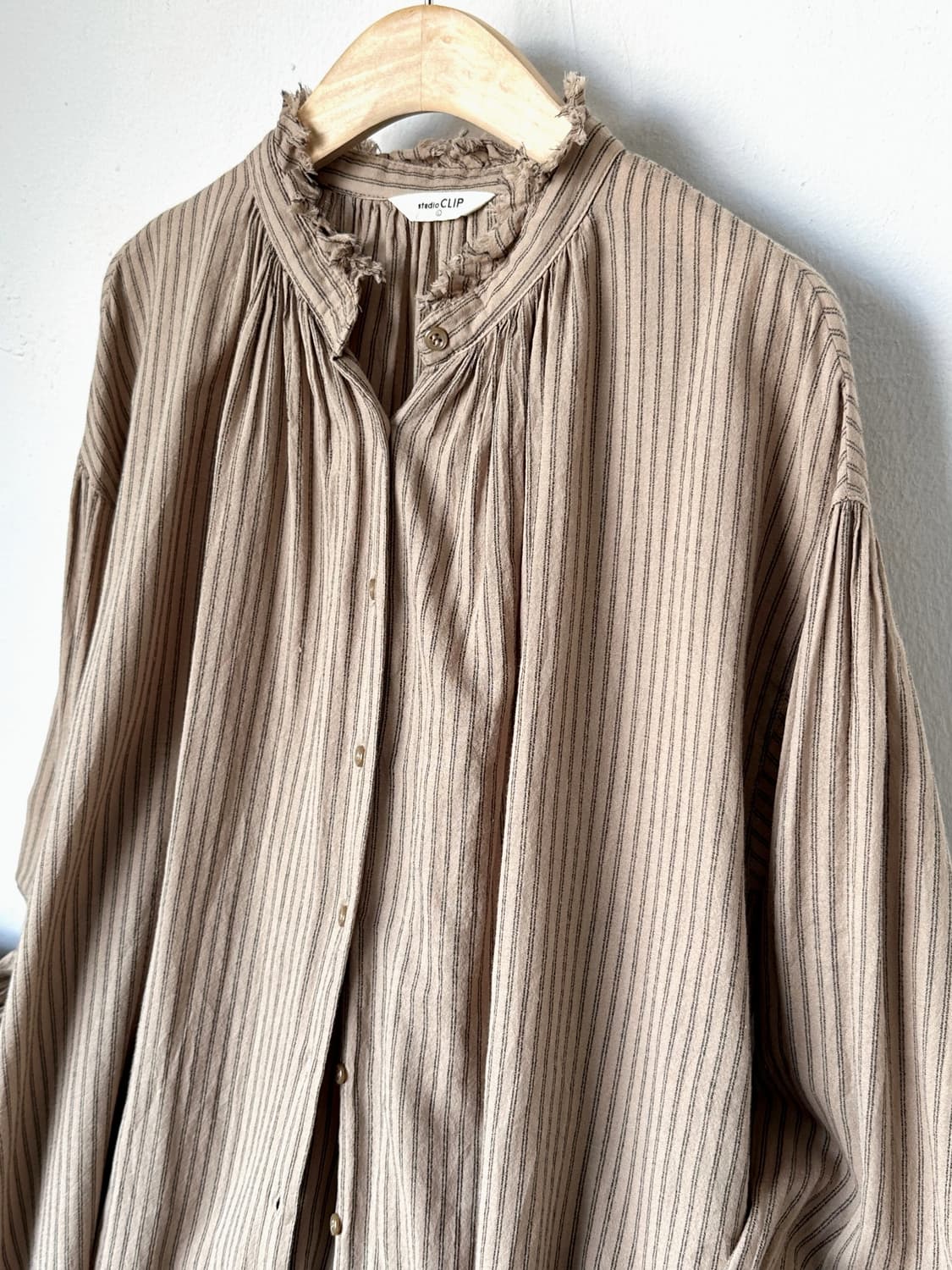 High gauge cotton lace design long shirt 상품이미지5