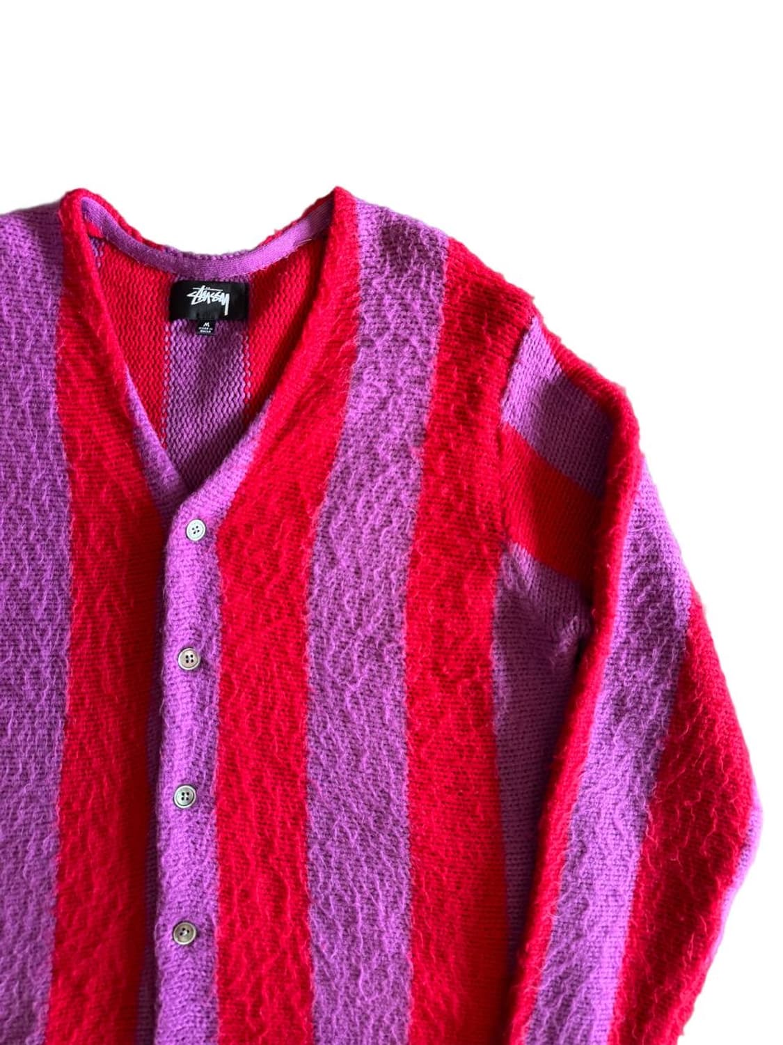 스투시 스트라이프 브러쉬드 가디건 상품이미지3