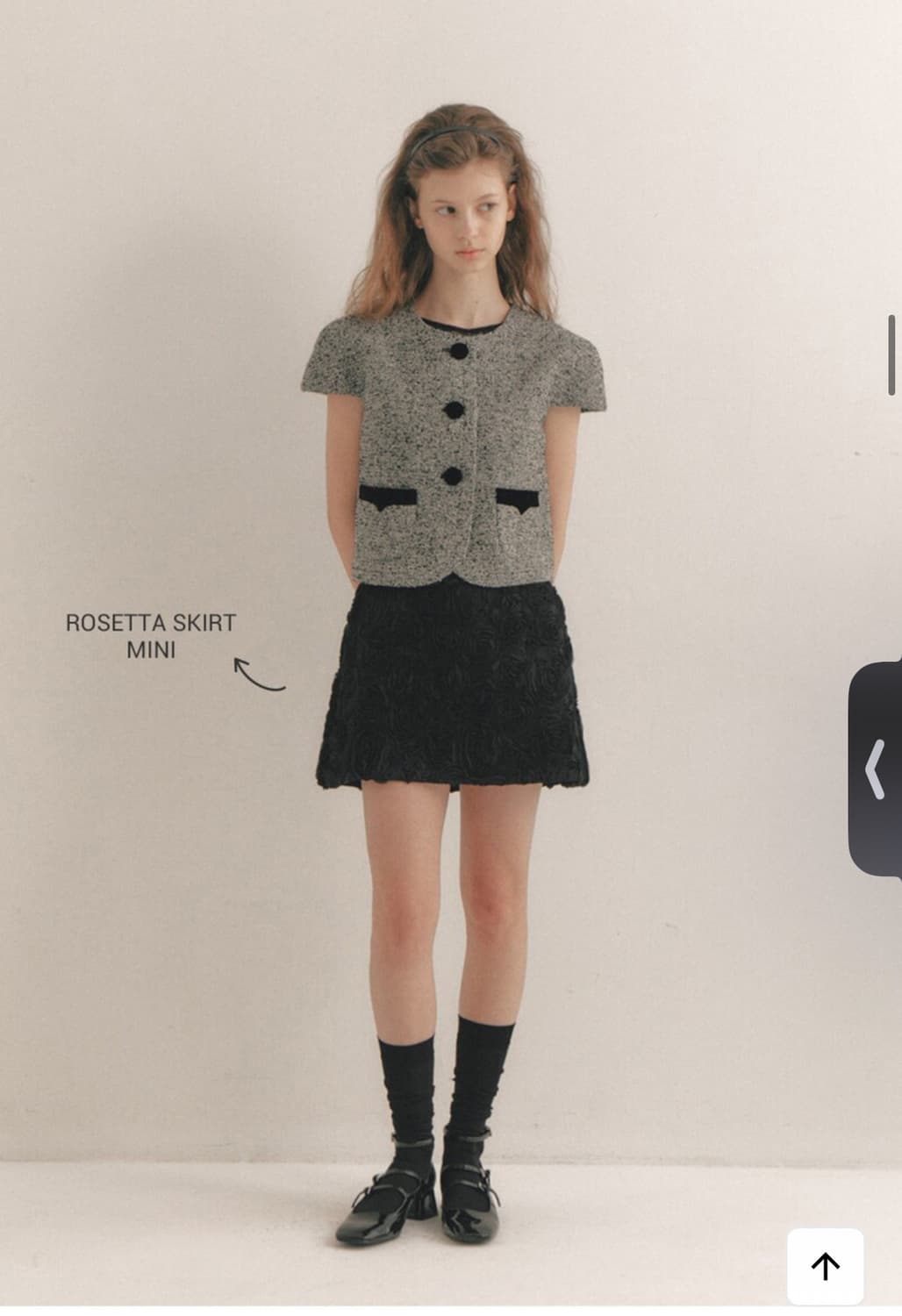 택달린 새상품) 플로움 아이코닉 하프 자켓 오레오 1사이즈 상품이미지2