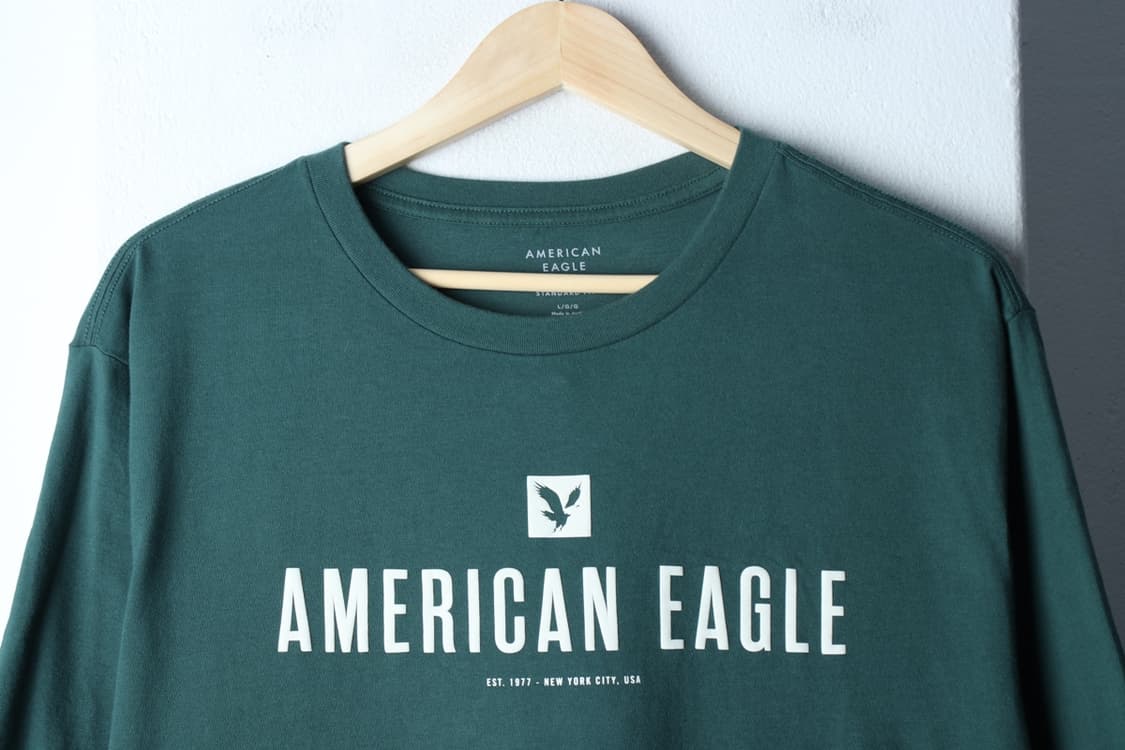 (L-XL) 아메리칸 이글 반팔 티셔츠 빅로고 그린 아메카지-H32426 상품이미지3