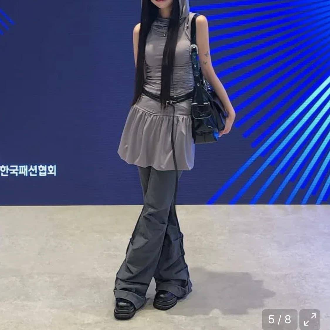 미세키서울 Cotton shirring bootscut pants 3 상품이미지3