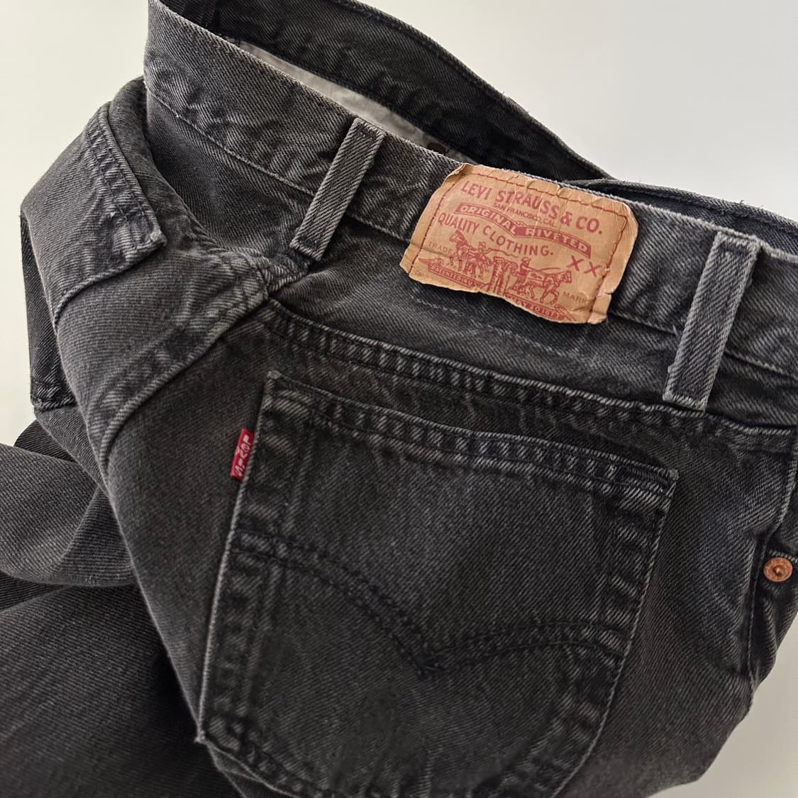 90‘s 리바이스 levis usa 흑청 데님 팬츠 청바지 상품이미지1