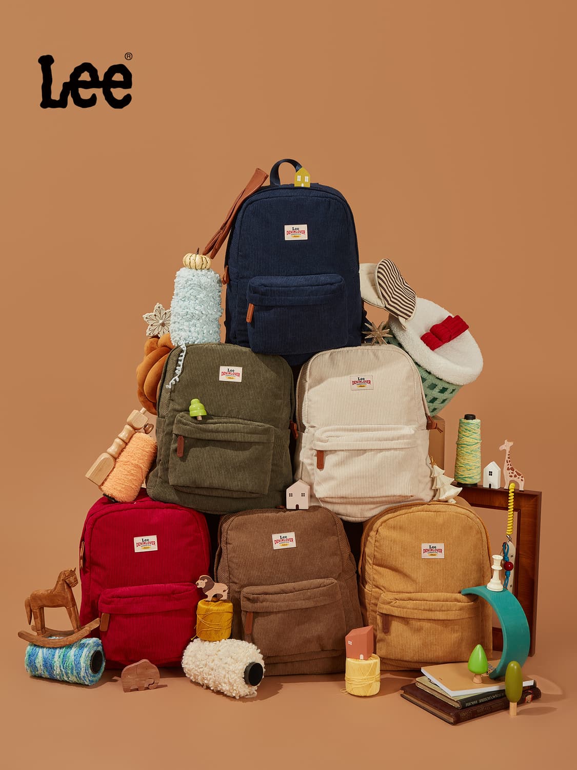 Lee 코듀로이 백팩 (4color) 상품이미지1