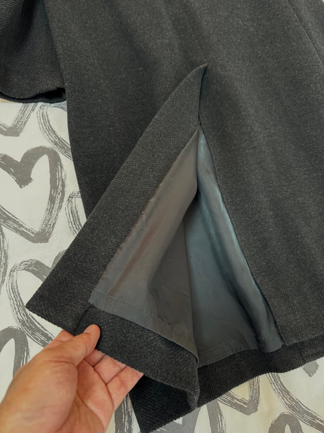 일본 TETE HOMME 울 100% 히든 싱글 롱 코트 / L-XL 상품이미지6