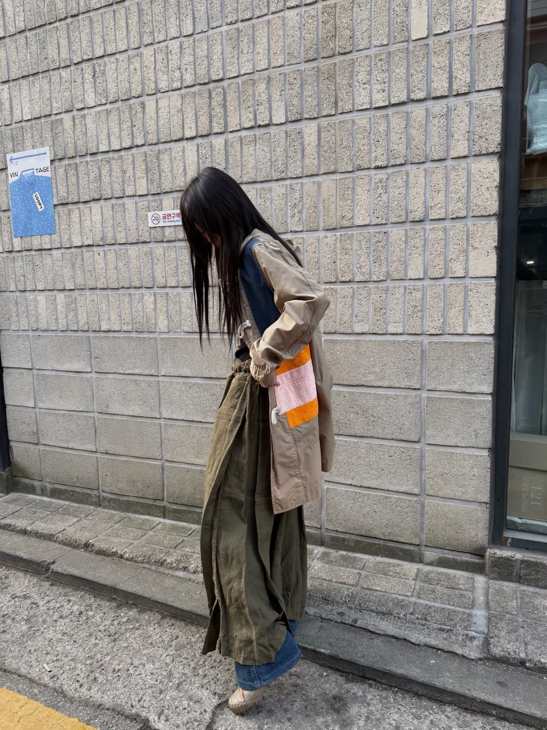 캐피탈 절개 스커트 디테일 팬츠 상품이미지1