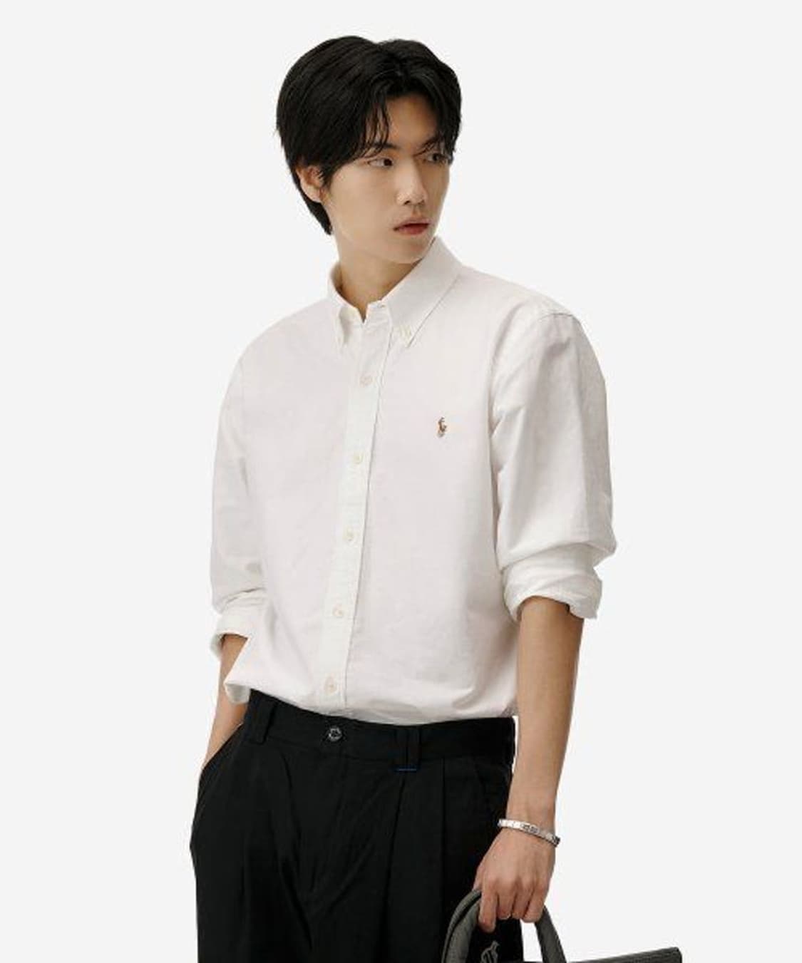 새제품m 폴로랄프로렌 커스텀핏 옥스포드 셔츠 남방 화이트 상품이미지6