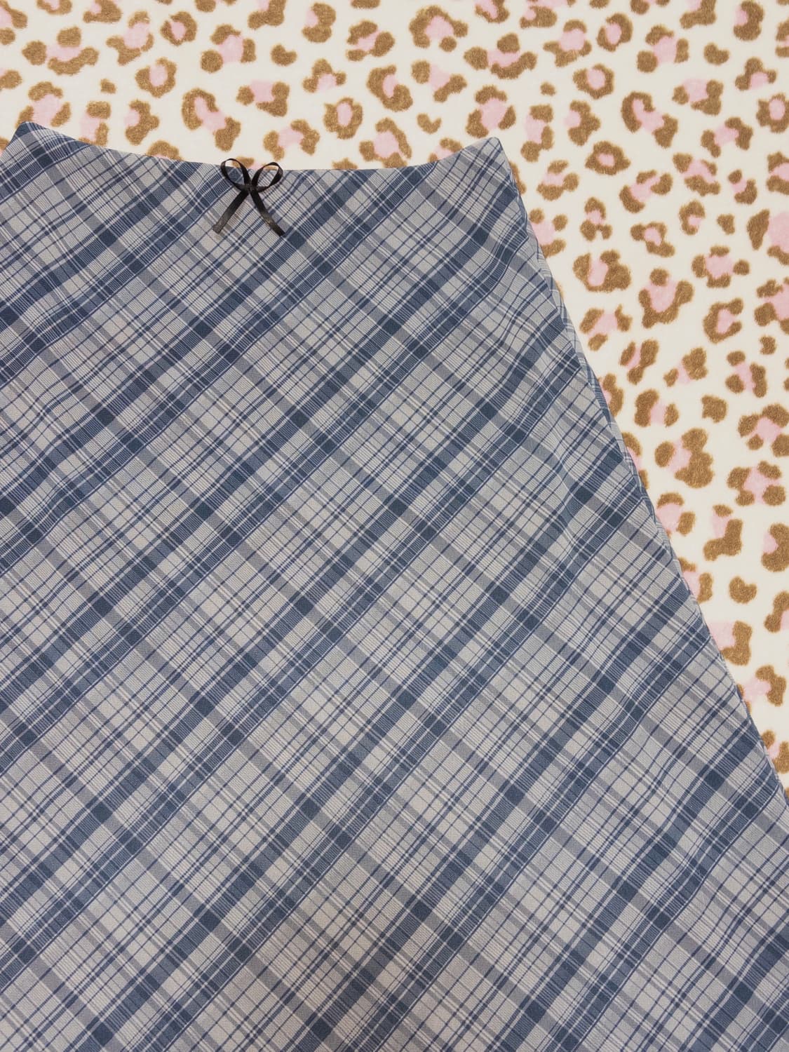 빈티지 체크 스커트 상품이미지3