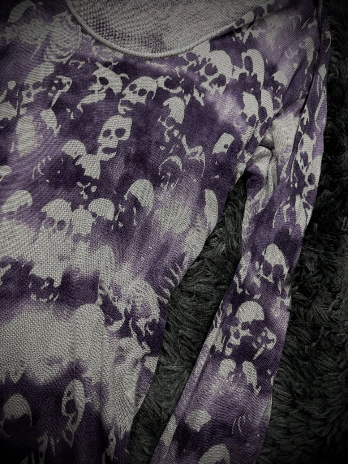 Hysteric Glamour 스컬 패턴 언발란스 니트 상품이미지4