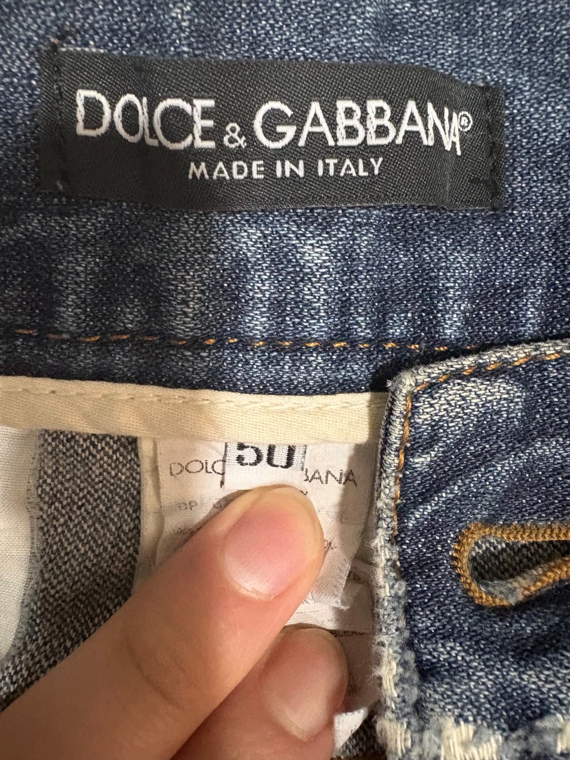 [50] 돌체앤가바나 가죽패치 워싱데님 청바지 상품이미지4