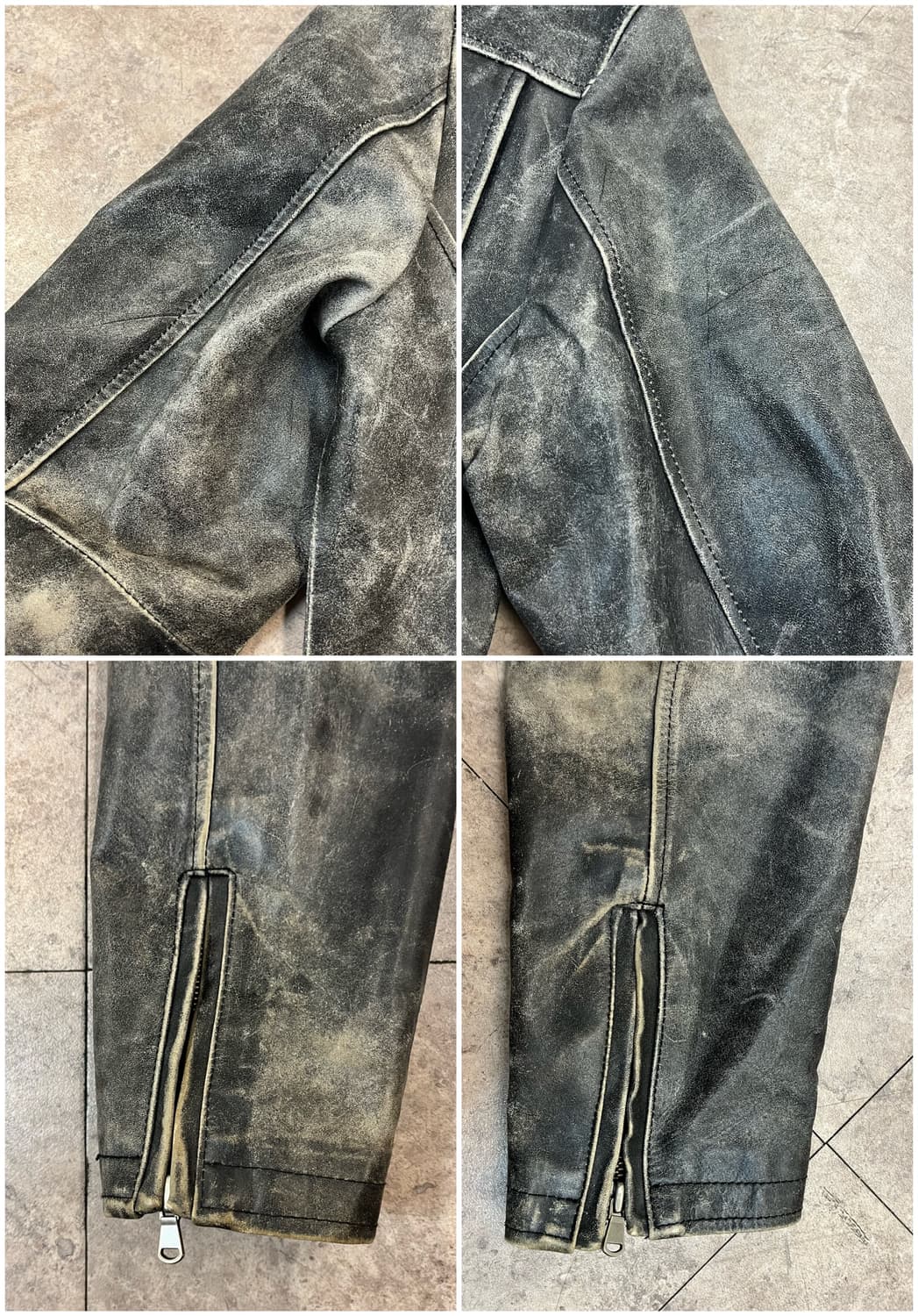 빈티지 레더 라이더 자켓 L #csz4050 상품이미지10