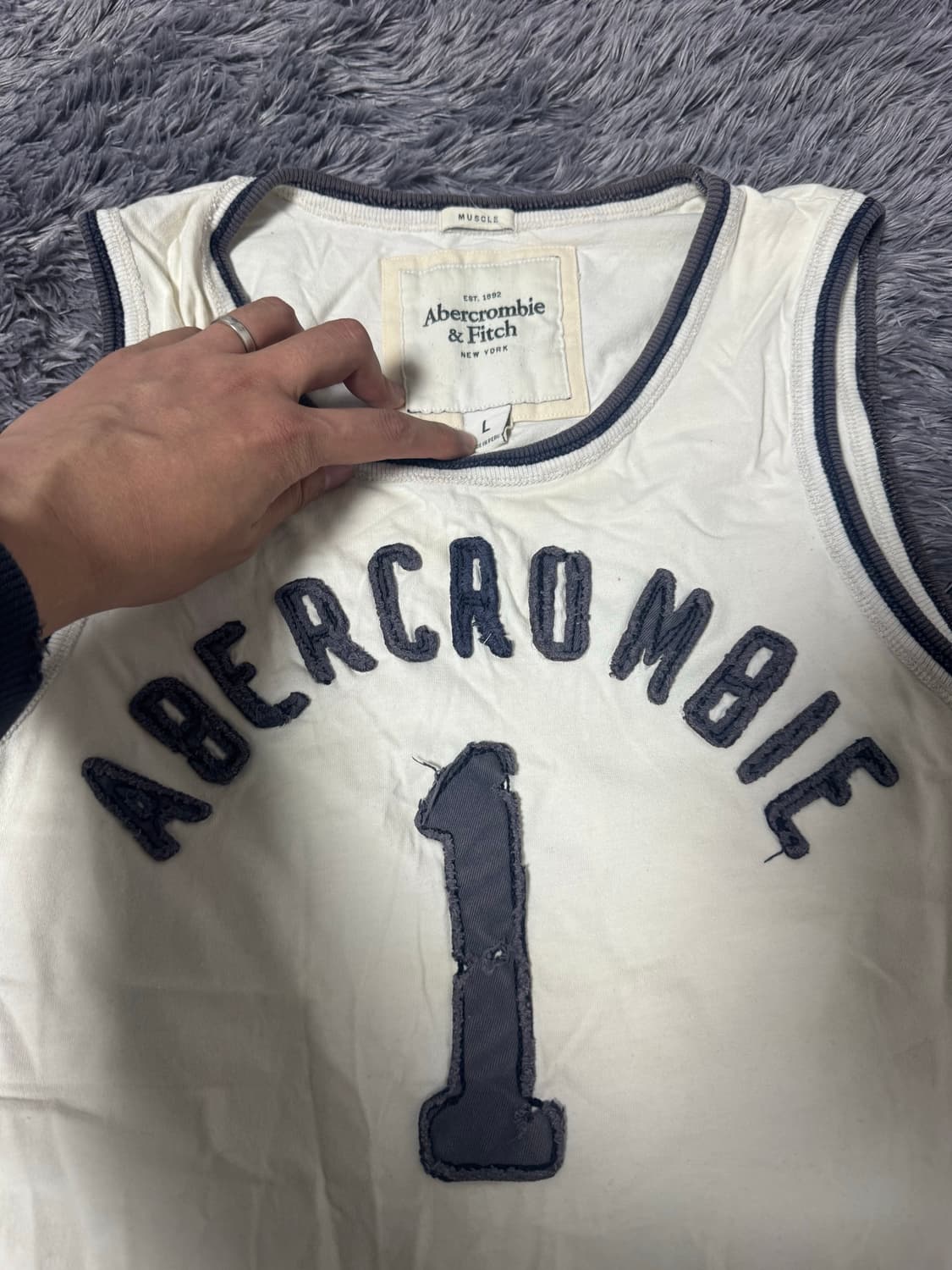 아베크롬비 입체자수 나시 상품이미지2