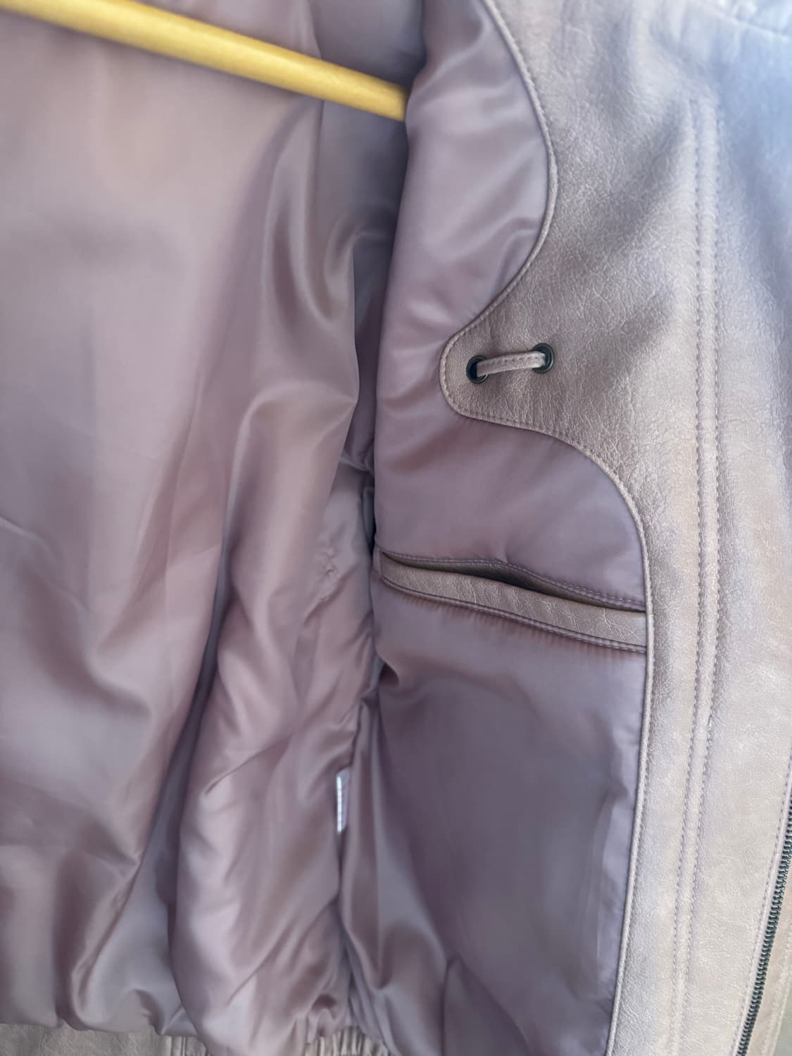 더센토르 로즈 코사지 레더 자켓 핑크 상품이미지7