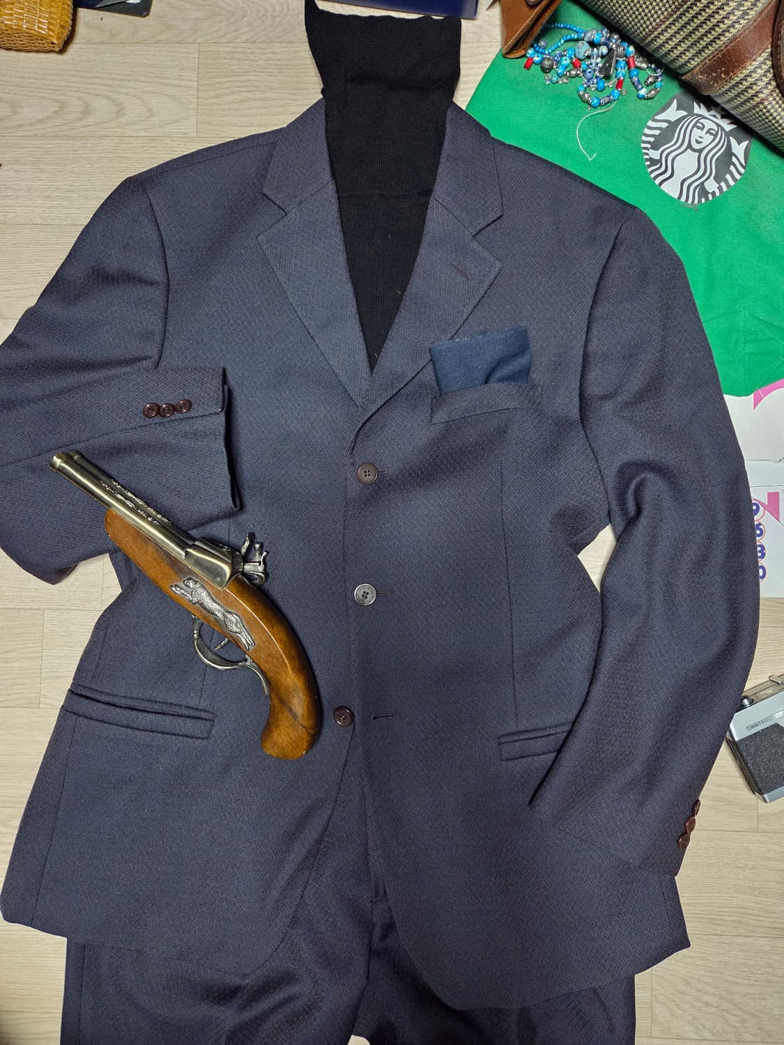 (ITALY)VERSACE 베르사체 3버튼 수트 셋업 정장 세트 상품이미지4