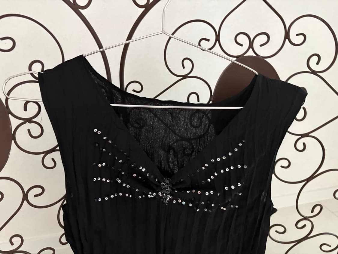 sequin pleated sleeveless top 상품이미지3