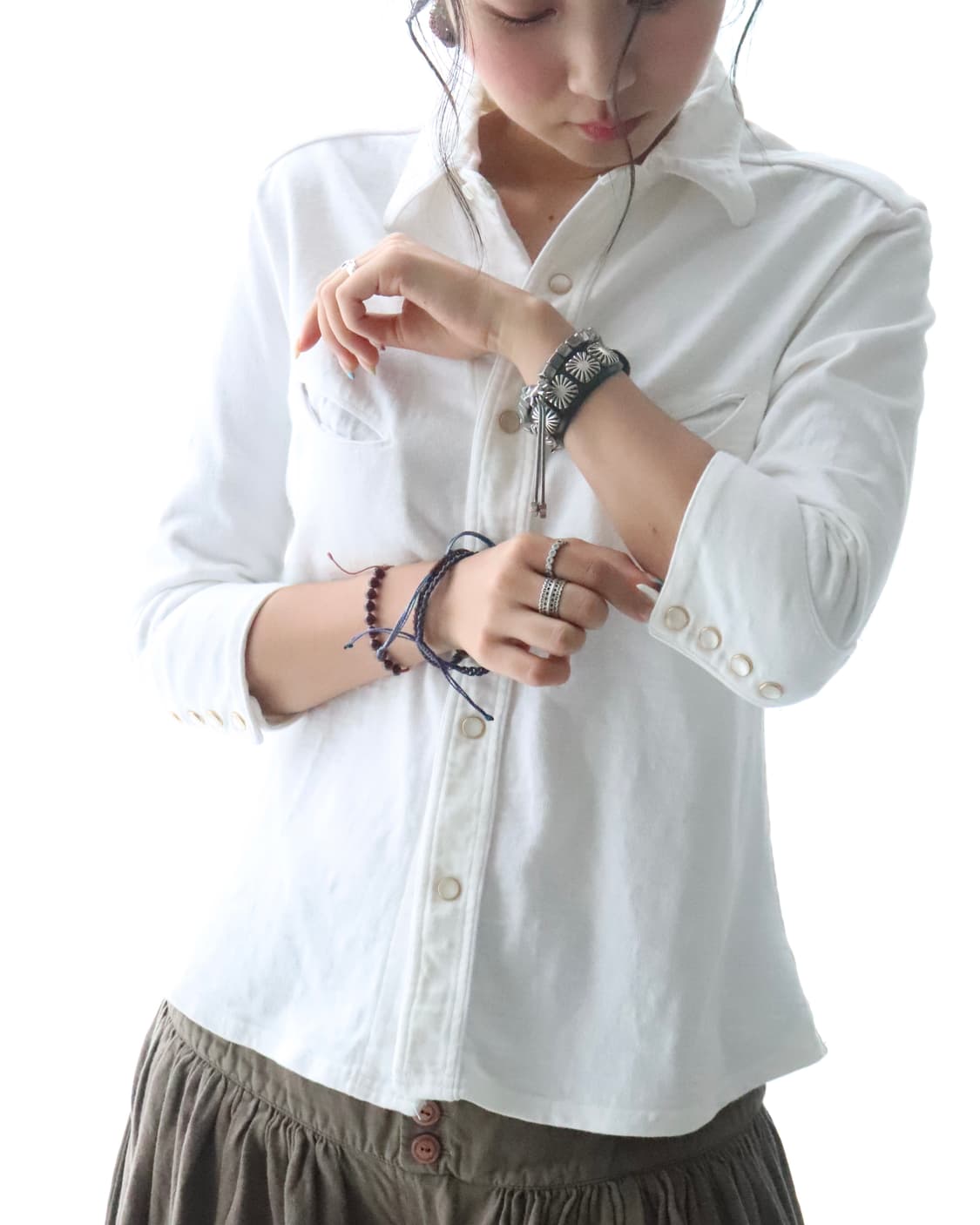 [Kapital] White 3/4 Sleeve Shirt Jacket  상품이미지3